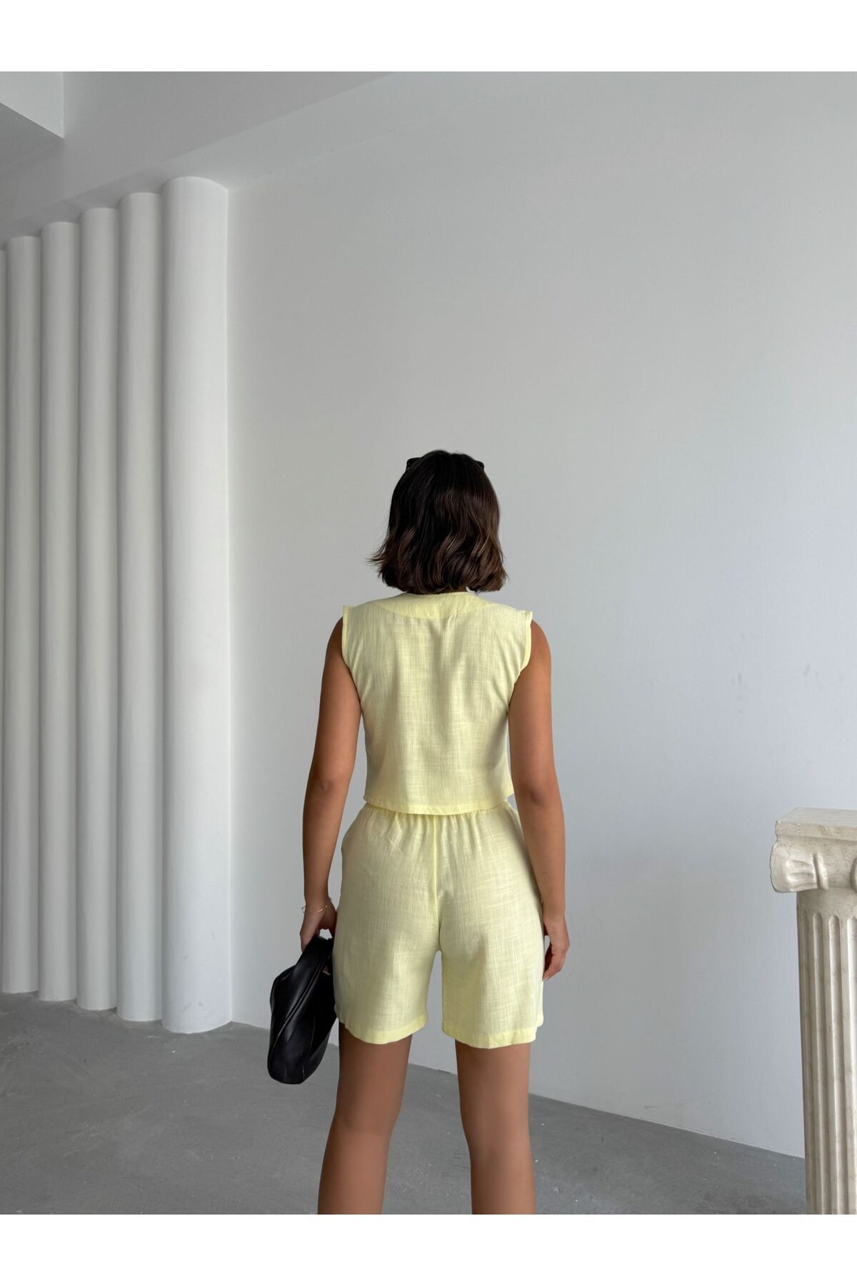 fhk atelier-Linen Shorts Vest Set 2