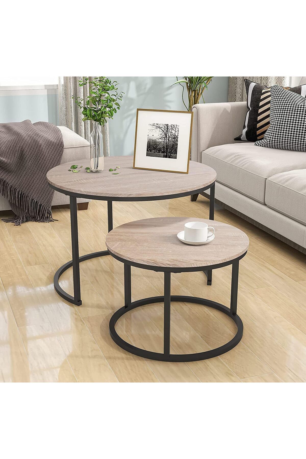 AGD-Round Coffee Tables from AGD, Beige 3