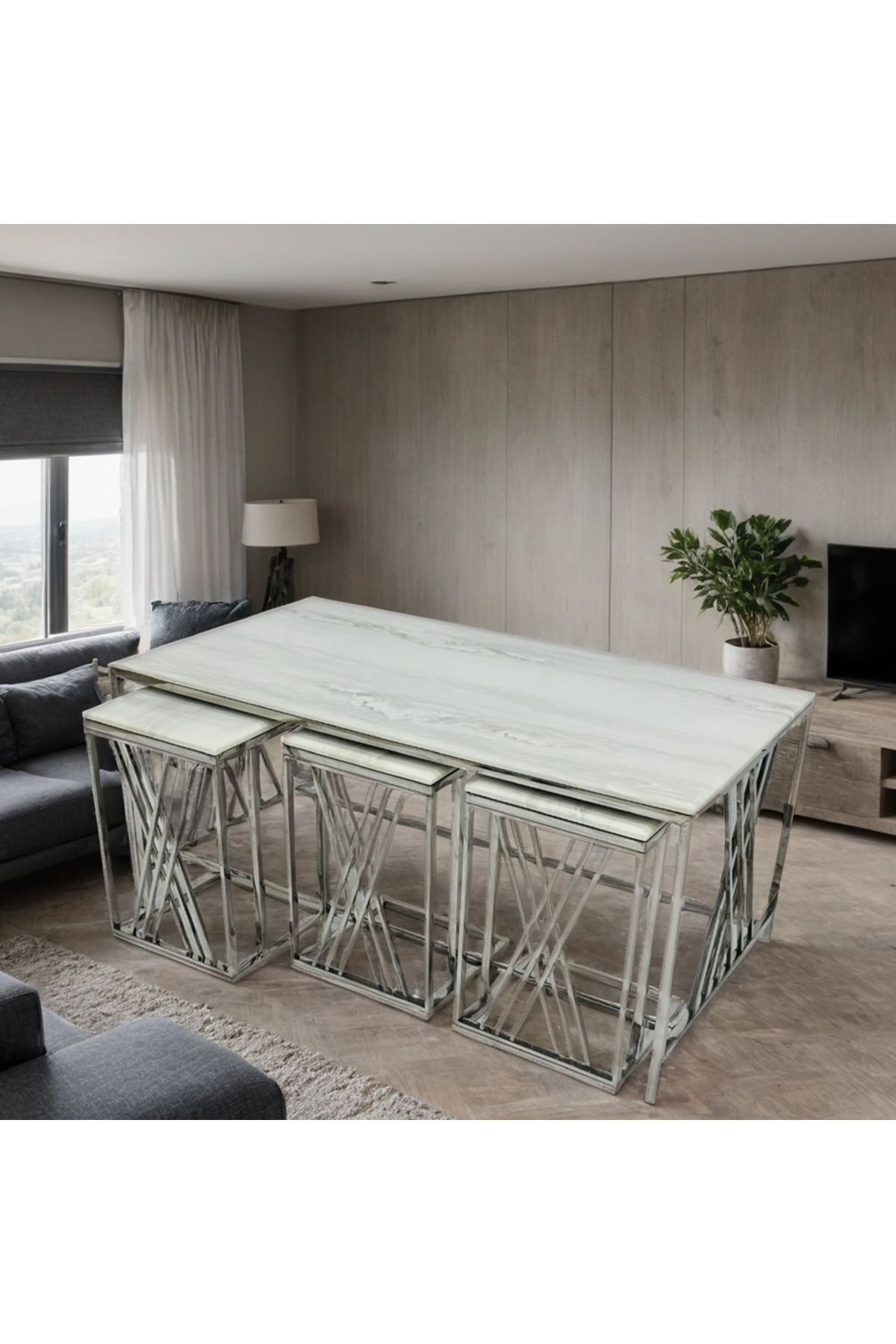 Ch-7-piece marble table set 1