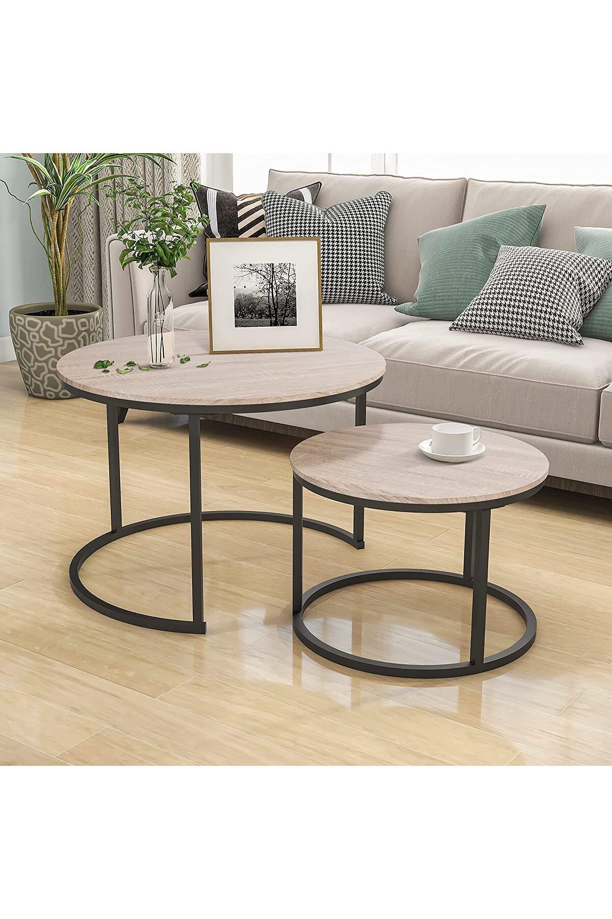 AGD-Round Coffee Tables from AGD, Beige 9