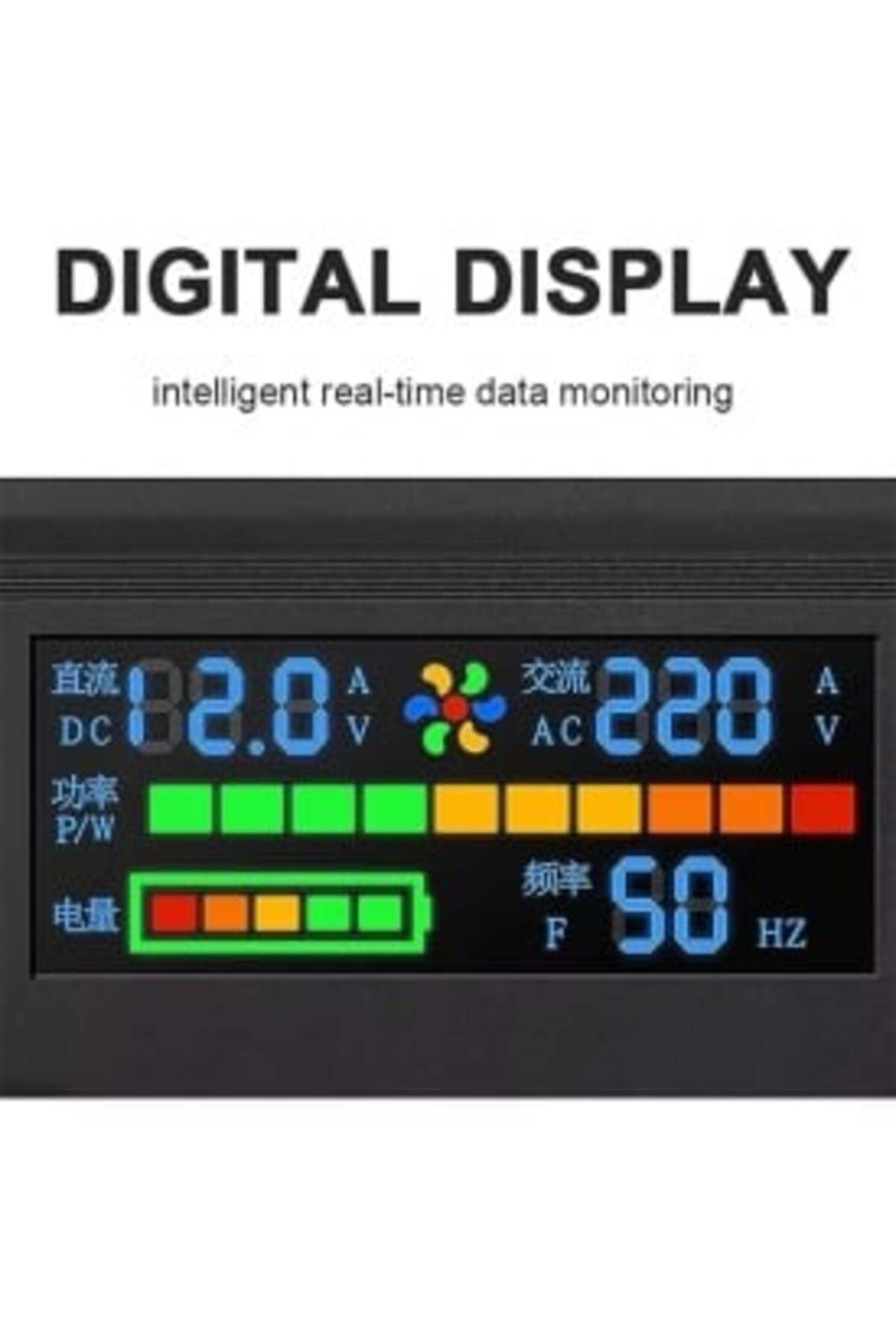 DELUXETUNING-Invertor de curent de la 12 V la 220 V, 5000 W, cu afișaj digital 3