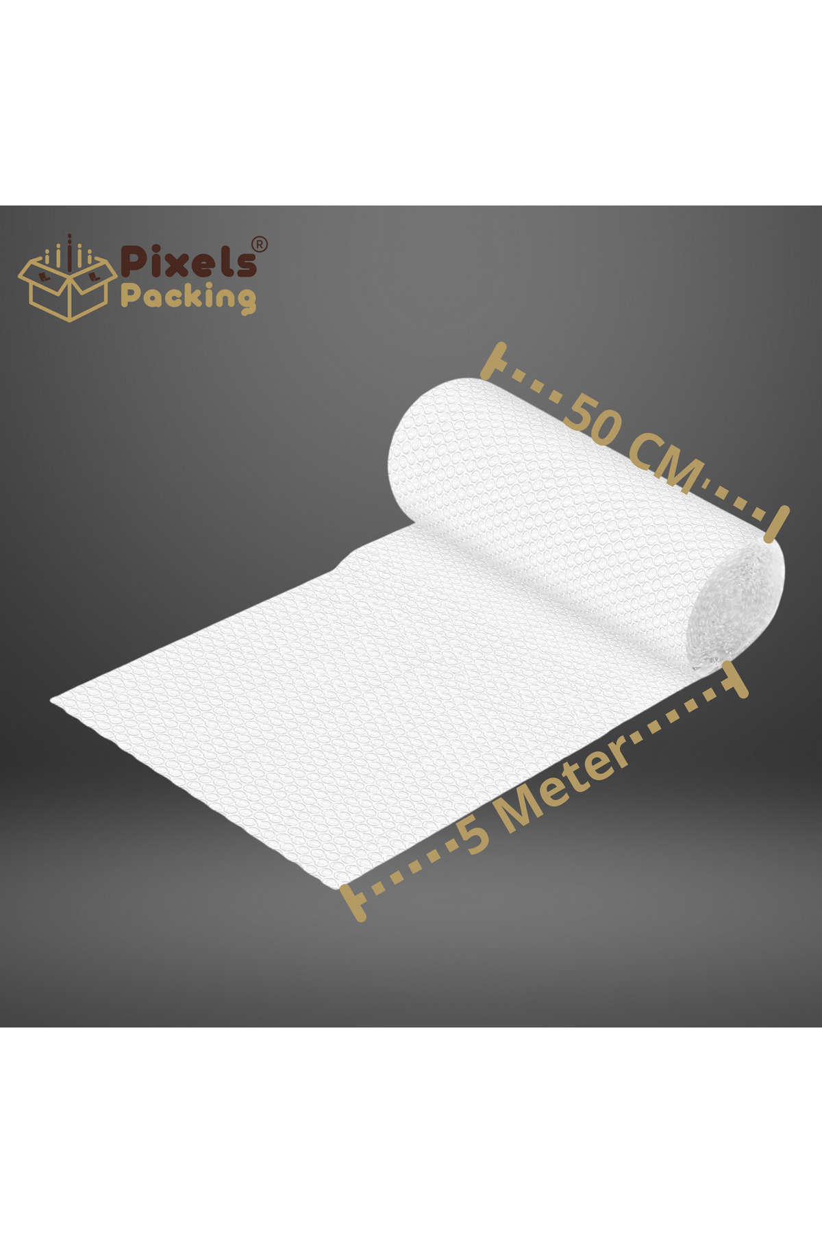 PixelsPacking-PixelsPacking Clear Bubble Wrap 50cm x 5m, Multi-use Packaging and Shipping 6