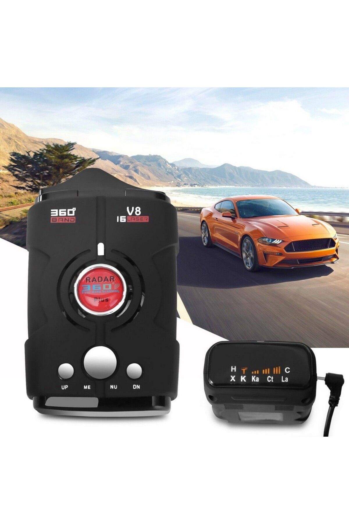 Smart Driver-Radar Detector V8 360 Plus with sound + light alert and 360-degree detection 3