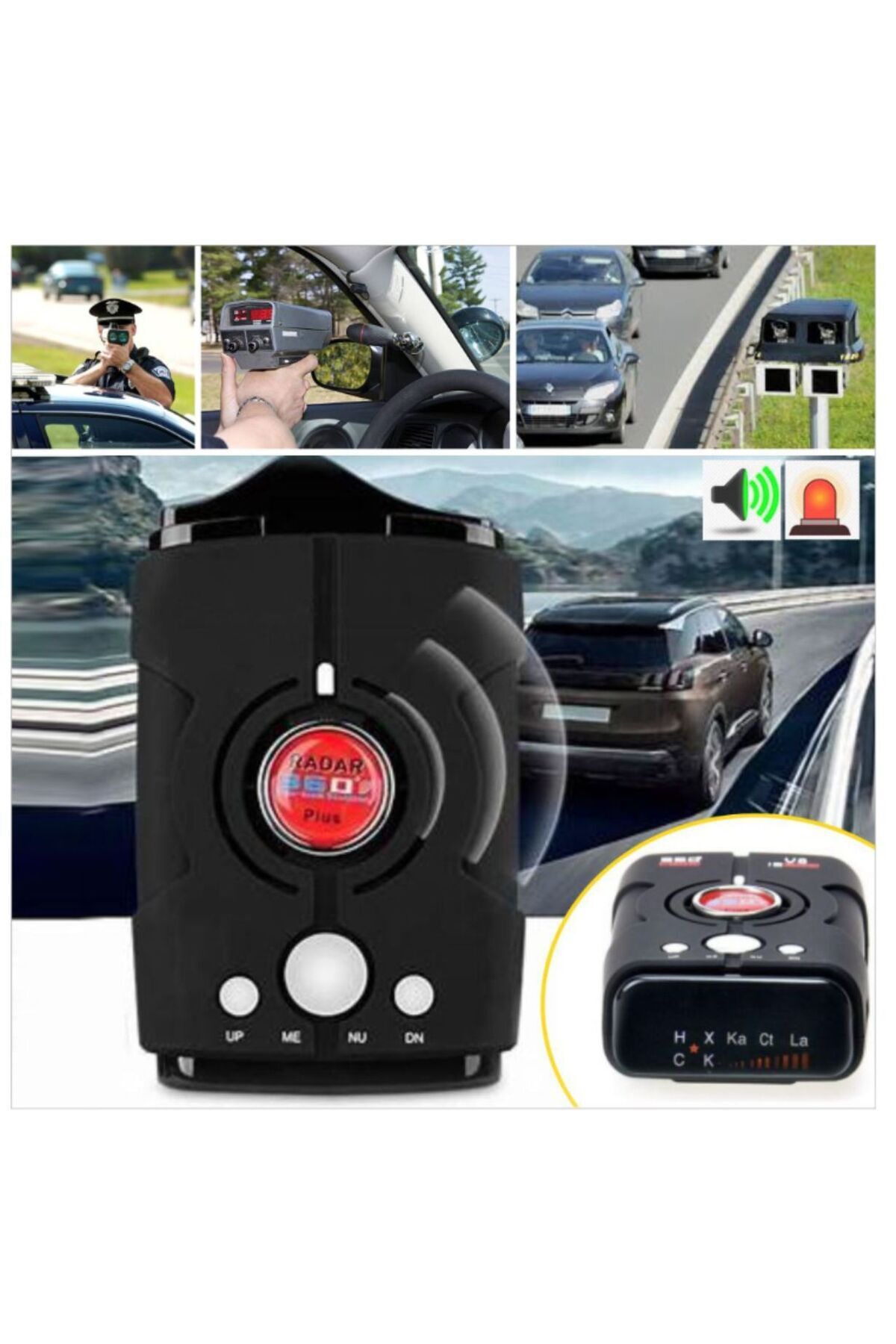 Smart Driver-Radar Detector V8 360 Plus with sound + light alert and 360-degree detection 2