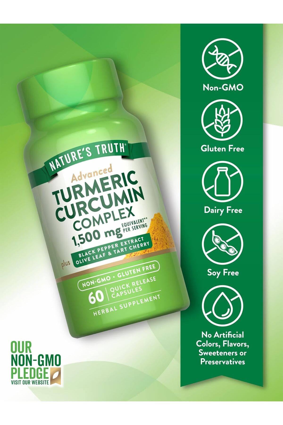 Nature's Truth-Turmeric Curcumin Advanced Complex 60 Capsules 5