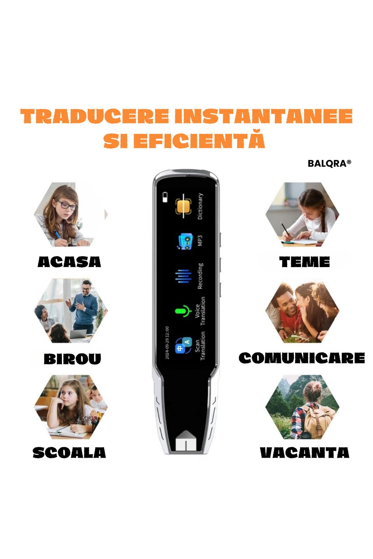 BALQRA-Multifunctional translator of 112 foreign languages ​​BALQRA®, Voice translation, Text translation, Dictionary 5