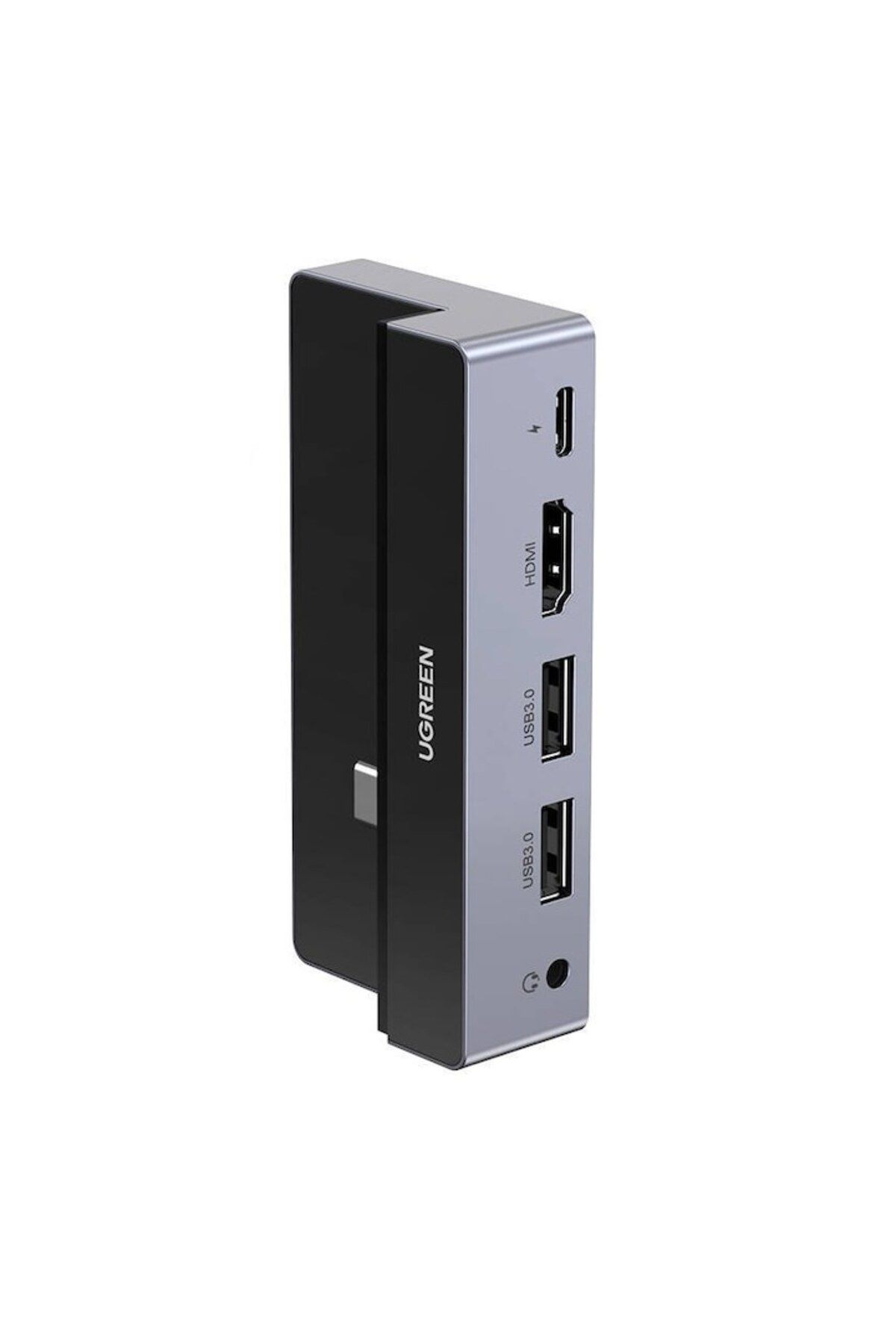 Ugreen-Adaptor HUB aluminiu 5-in-1 UGREEN CM317, USB-C - 2x USB 3.0, 1x USB-C, HDMI, 1x Mini Jack 3.5 mm, S 2