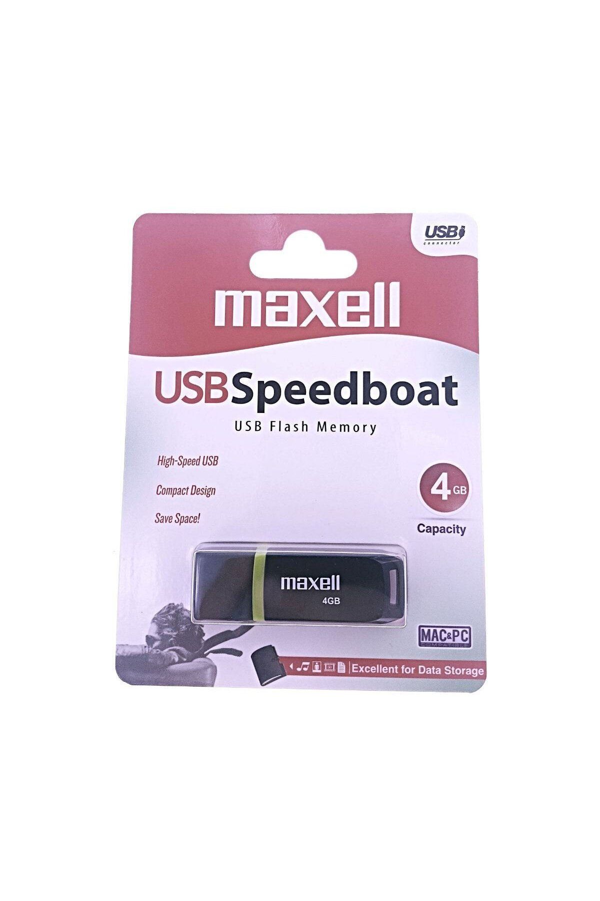 Maxell-Maxell 4Gb USB 2.0 memory stick, Speedboat, with cap, black 4