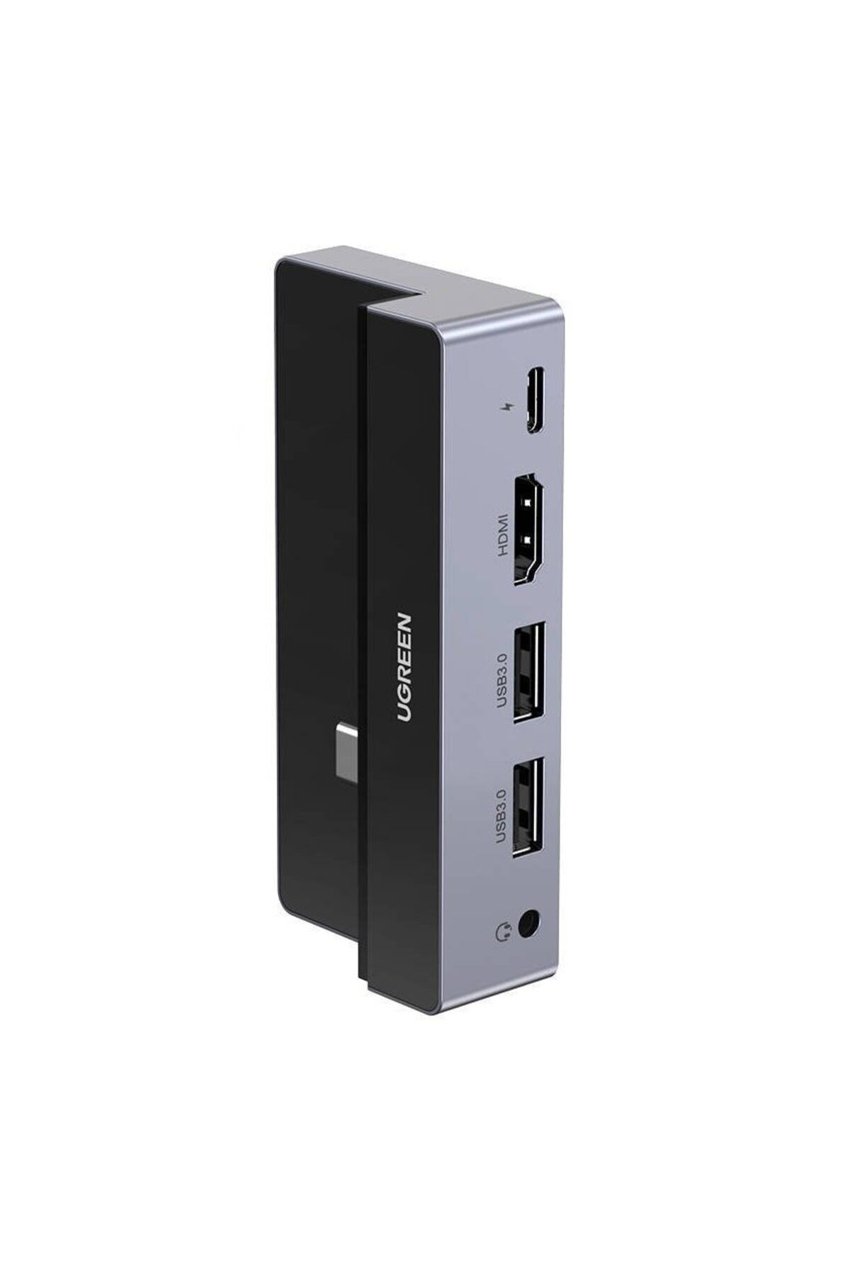 Ugreen-Adaptor HUB aluminiu 5-in-1 UGREEN CM317, USB-C - 2x USB 3.0, 1x USB-C, HDMI, 1x Mini Jack 3.5 mm, S 3