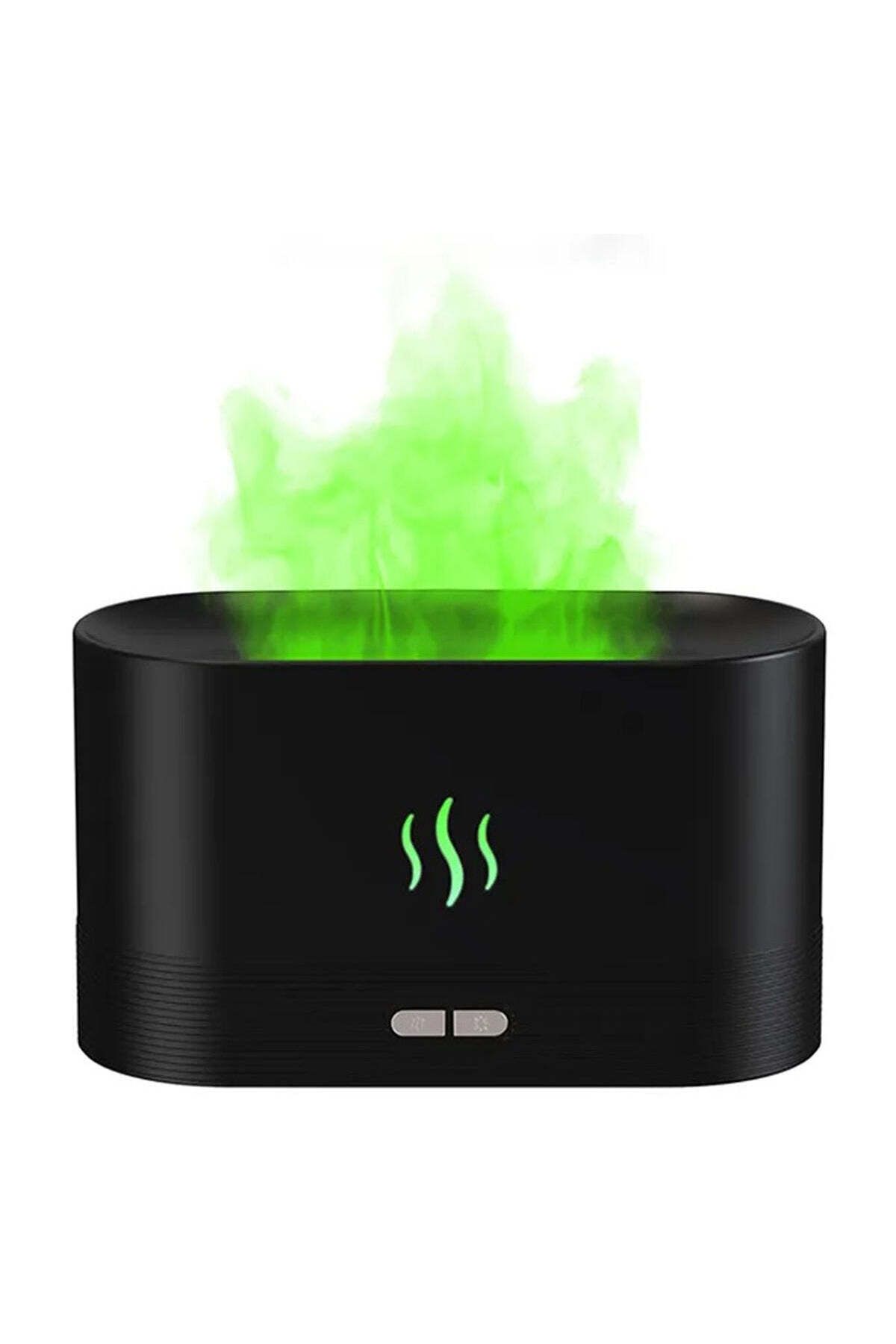 divendi-ro-Aromatherapy Diffuser and Humidifier with Flame and Ultrasound Effect, 3 in 1, LED RGB, 180ml, Black 6