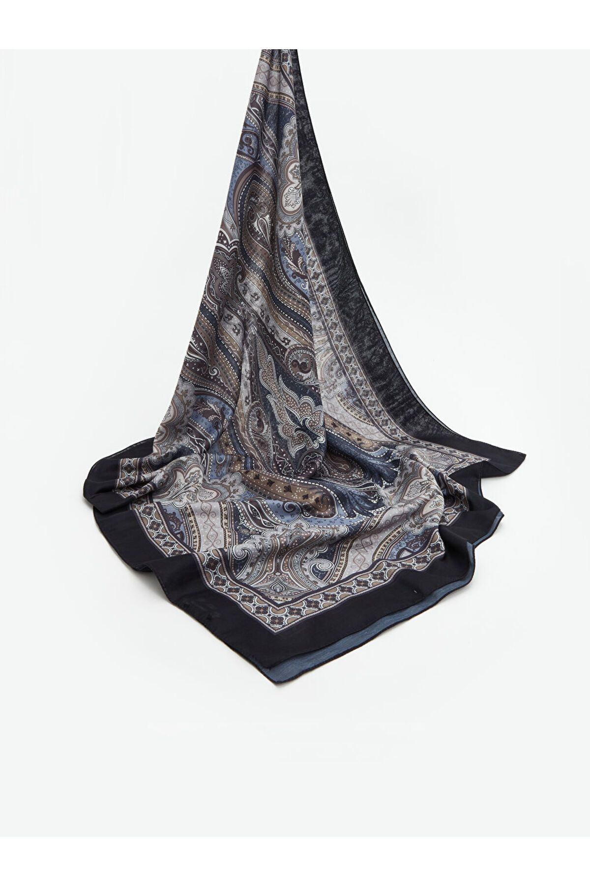 LC Waikiki-Black Patterned Women's Shawl 1