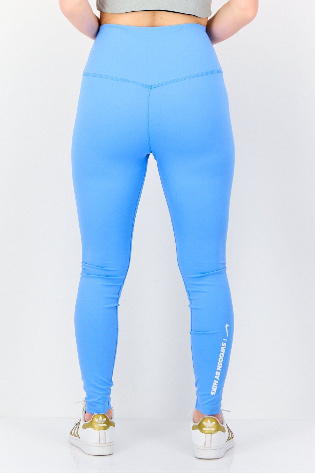 Nike-Women Tight Fit Training Leggings, Light Blue 3