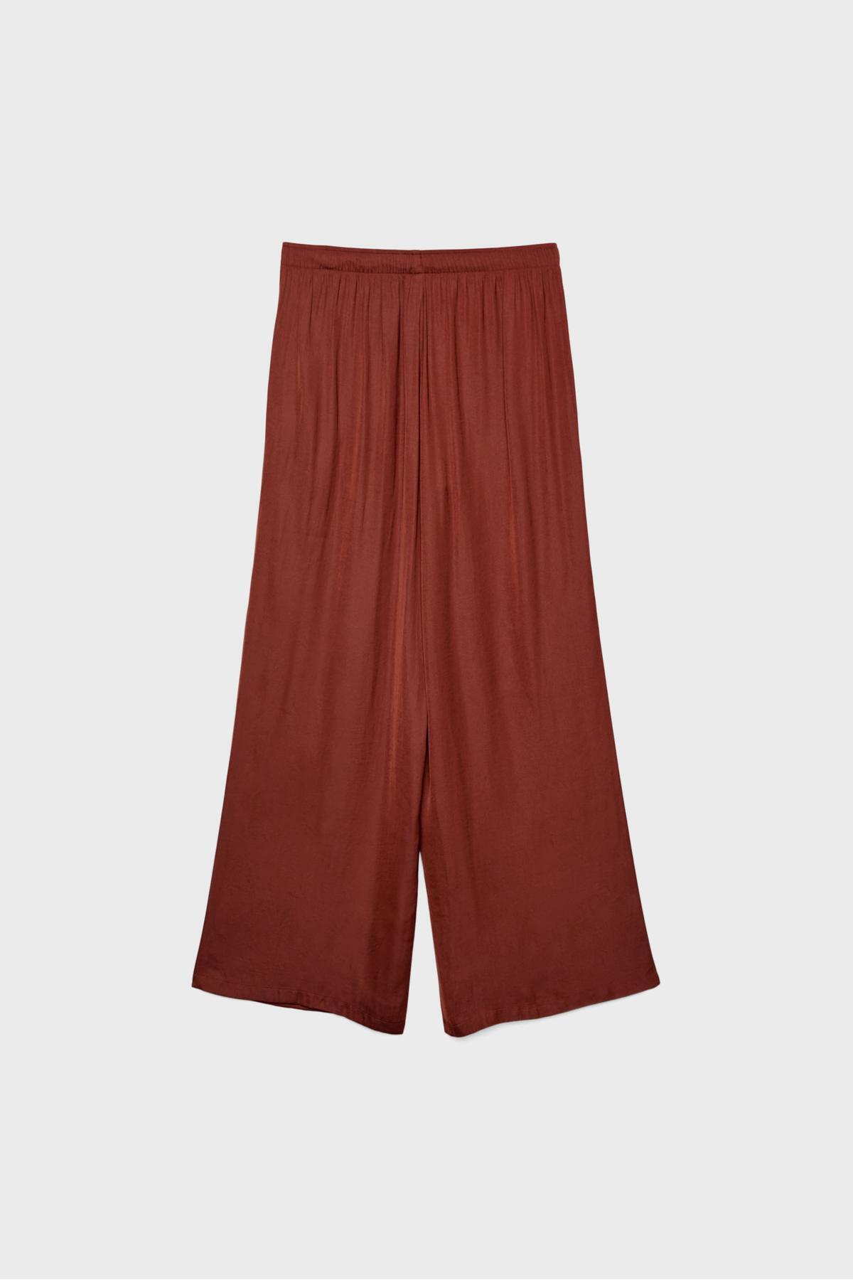 Stradivarius-Flowing satin trousers 7