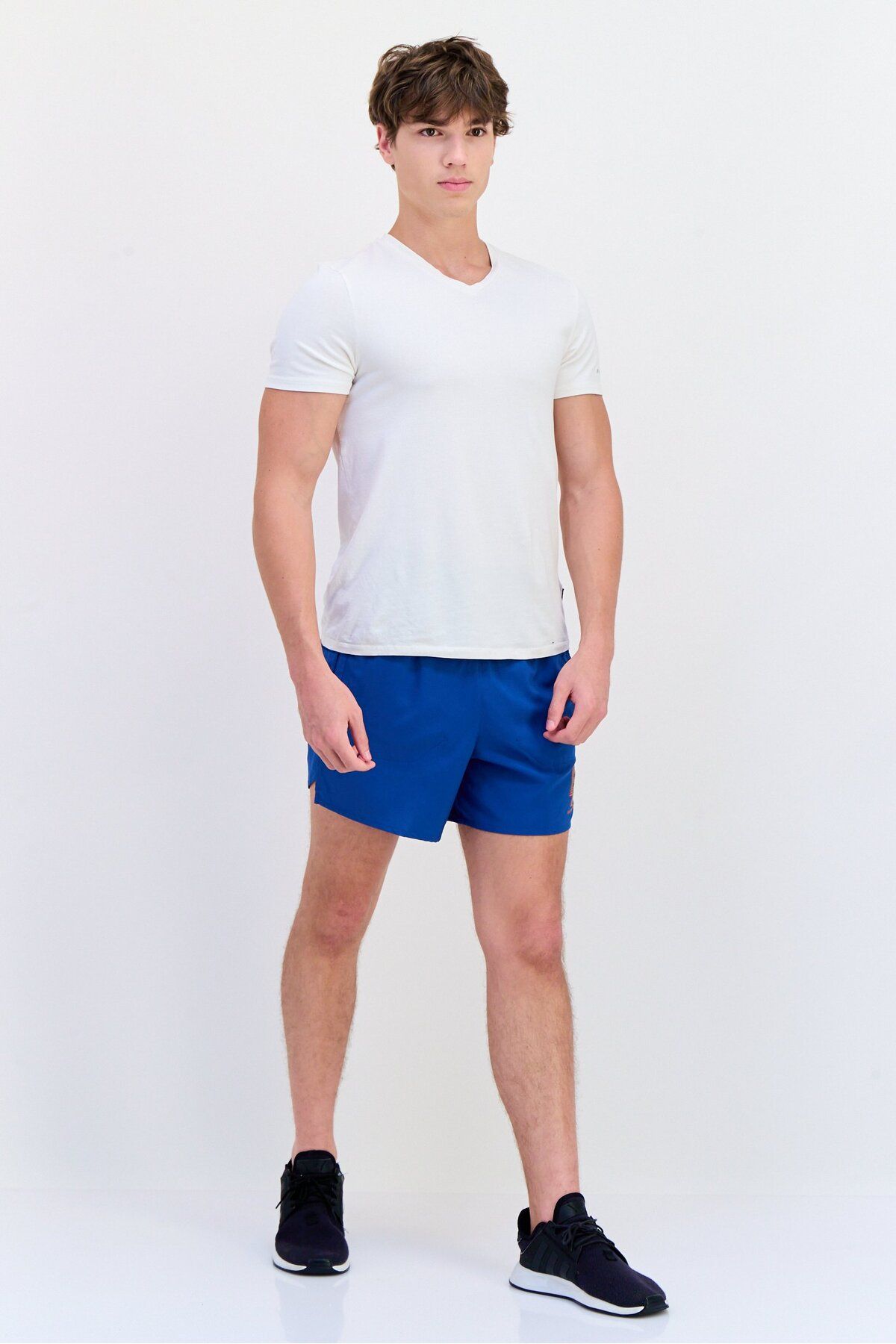 Nike-Men Sportswear Fit Running Shorts, Blue 3