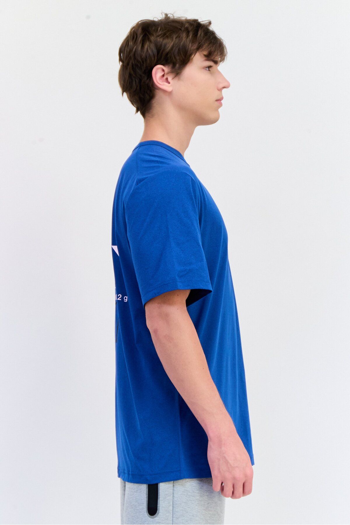 Nike-Men Dri-Fit Short Sleeve Training T-shirt, Blue Heather 3