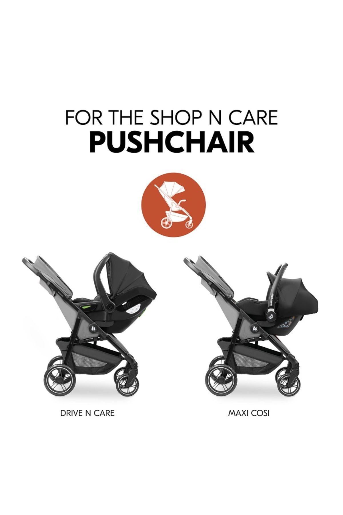 HAUCK-Set of shell attachment adapters for the Shop N Care stroller 4