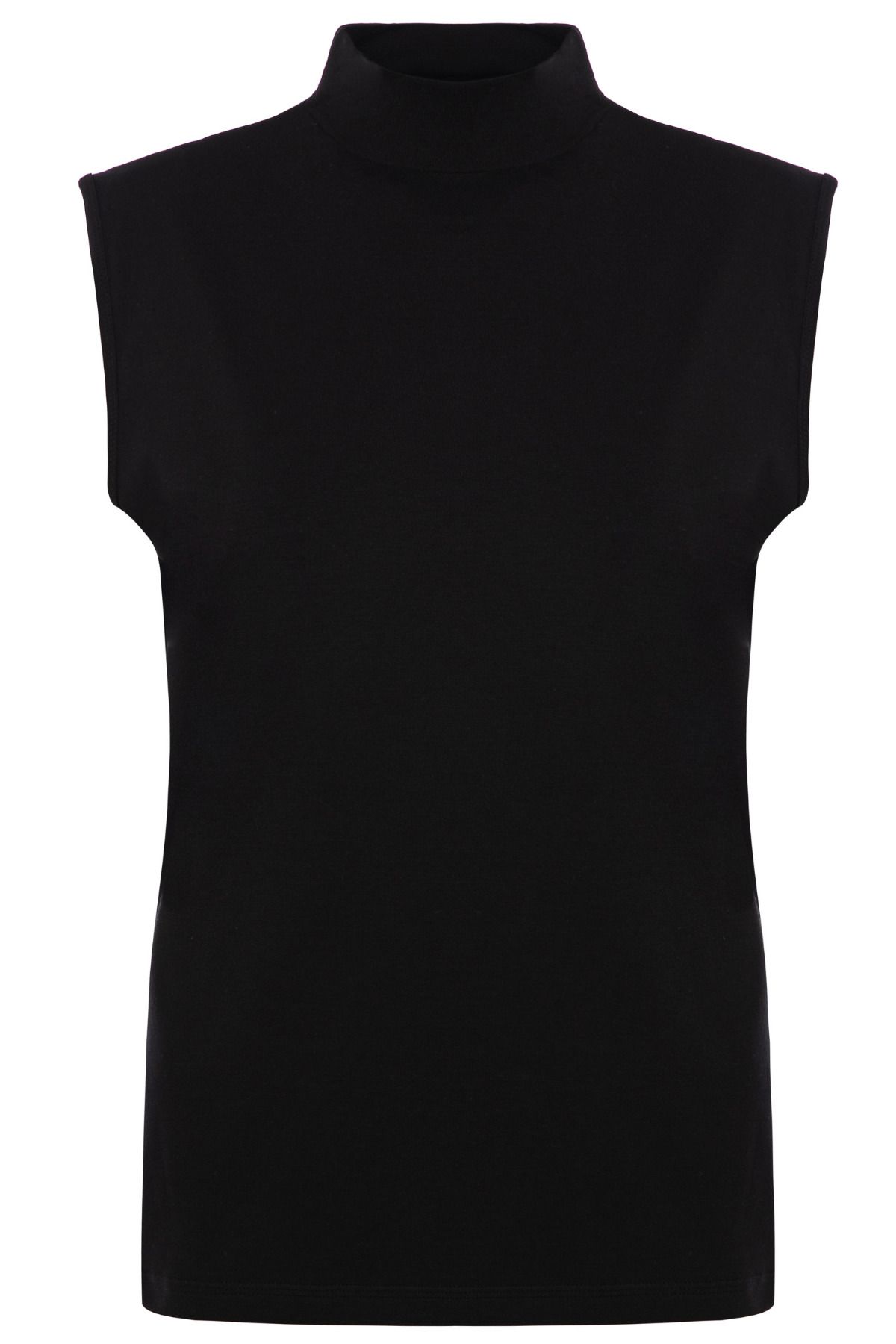 TOLIN-Women's Zero Sleeve Cotton Lycra Turtleneck Undershirt 1257 1