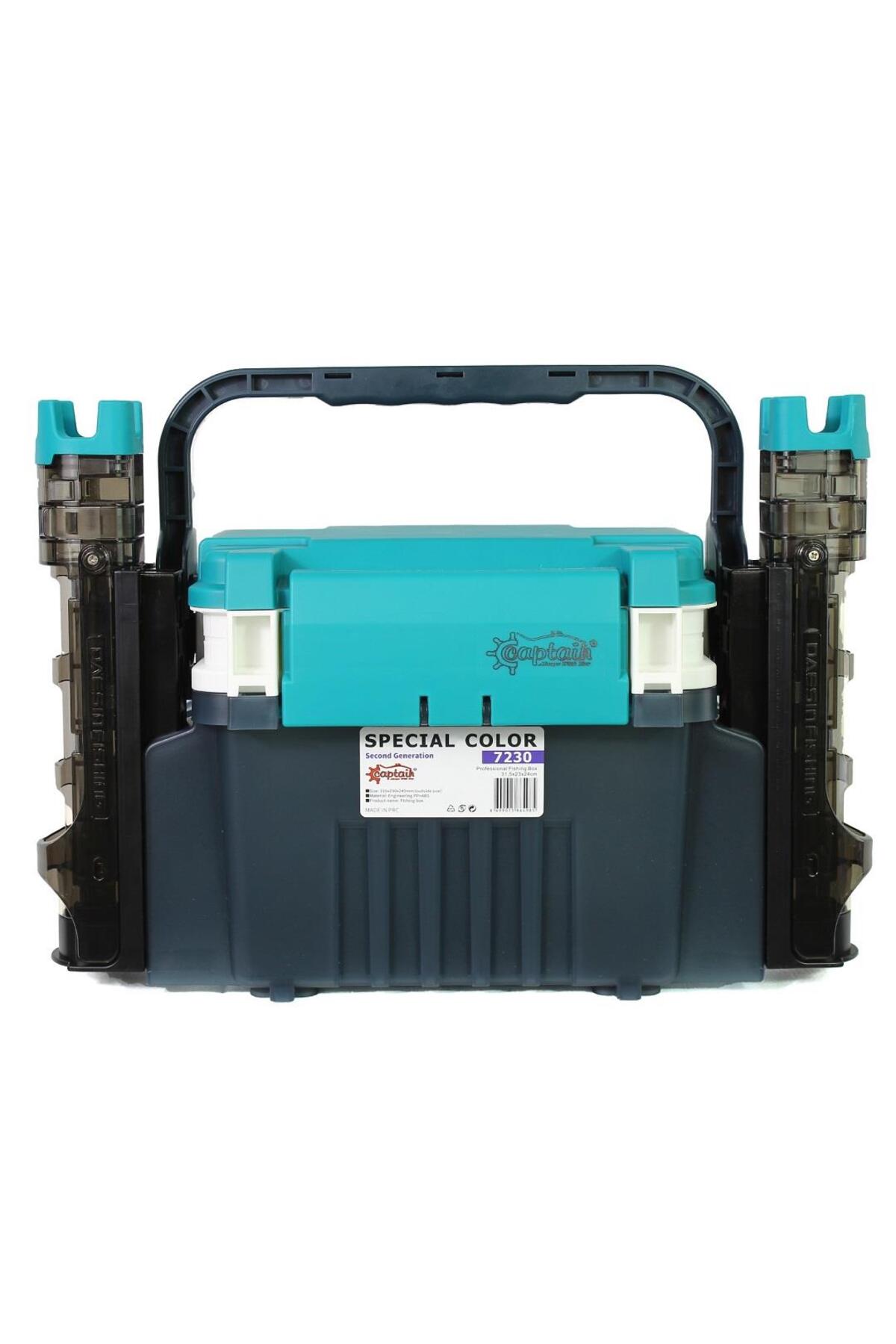 CAPTAIN 7230 Profesyonel Balıkçı Takım Çantası 31x23x24cm Seaweed