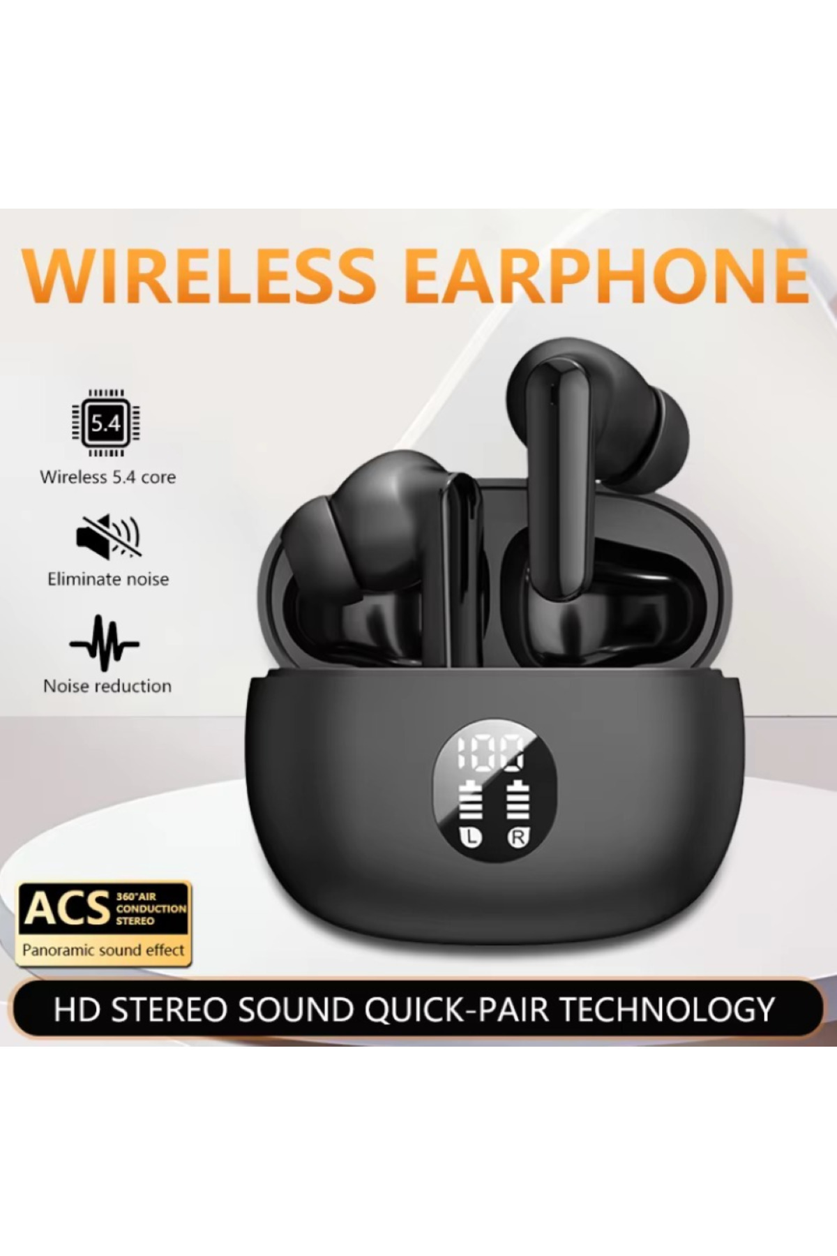 OEM-Wireless TWS M69 In-Ear Headphones with Bluetooth, LED Display, Noise Cancelling ANC, Microphone 3