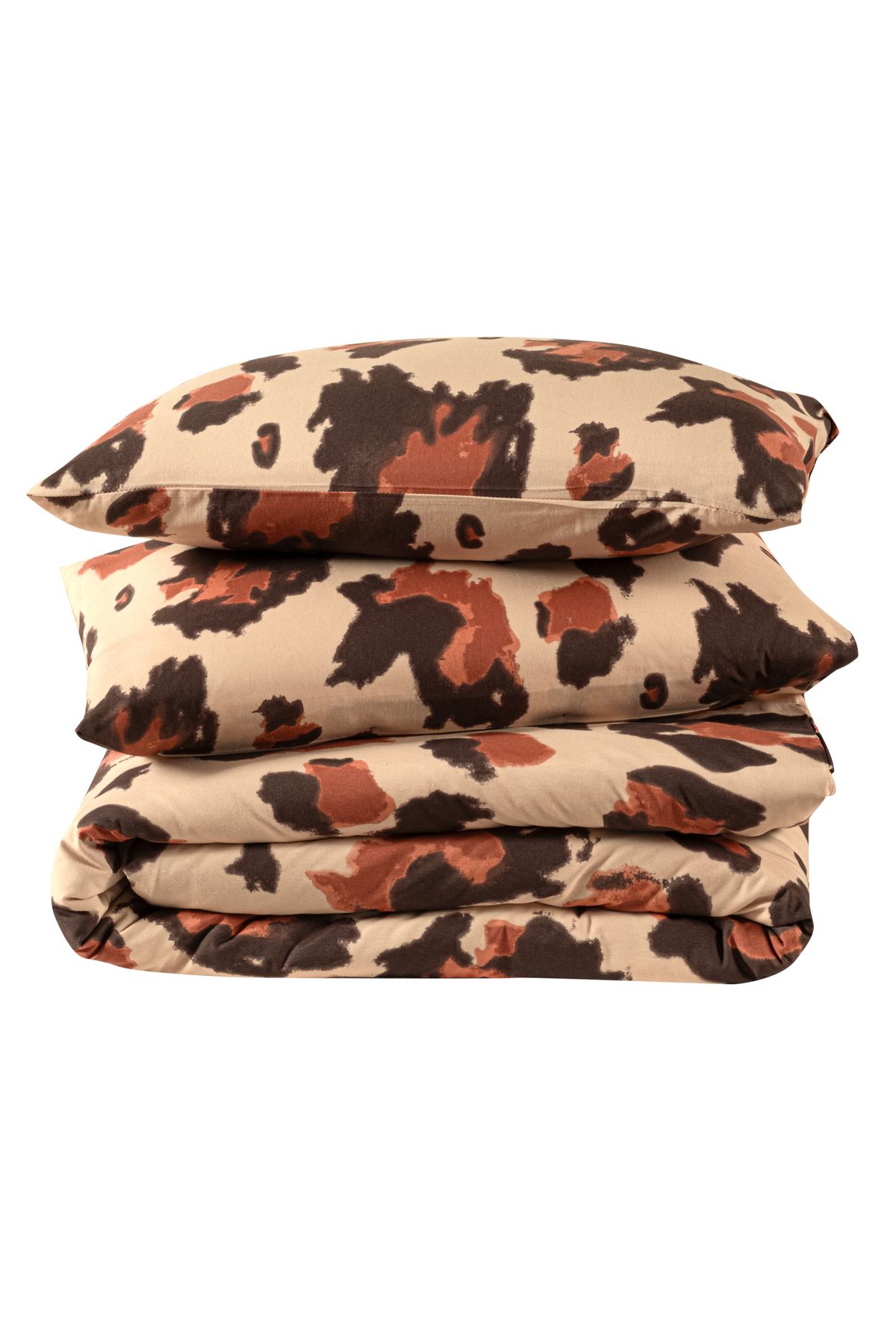 Mürdüm Home-Leopard Patterned Double Duvet Cover Set with 100% Cotton Sheets 5