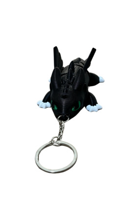 Genel Markalar Ejderhanı Nasıl Eğitirsin Dişsiz Eklemli Anahtarlık Siyah 3D T...