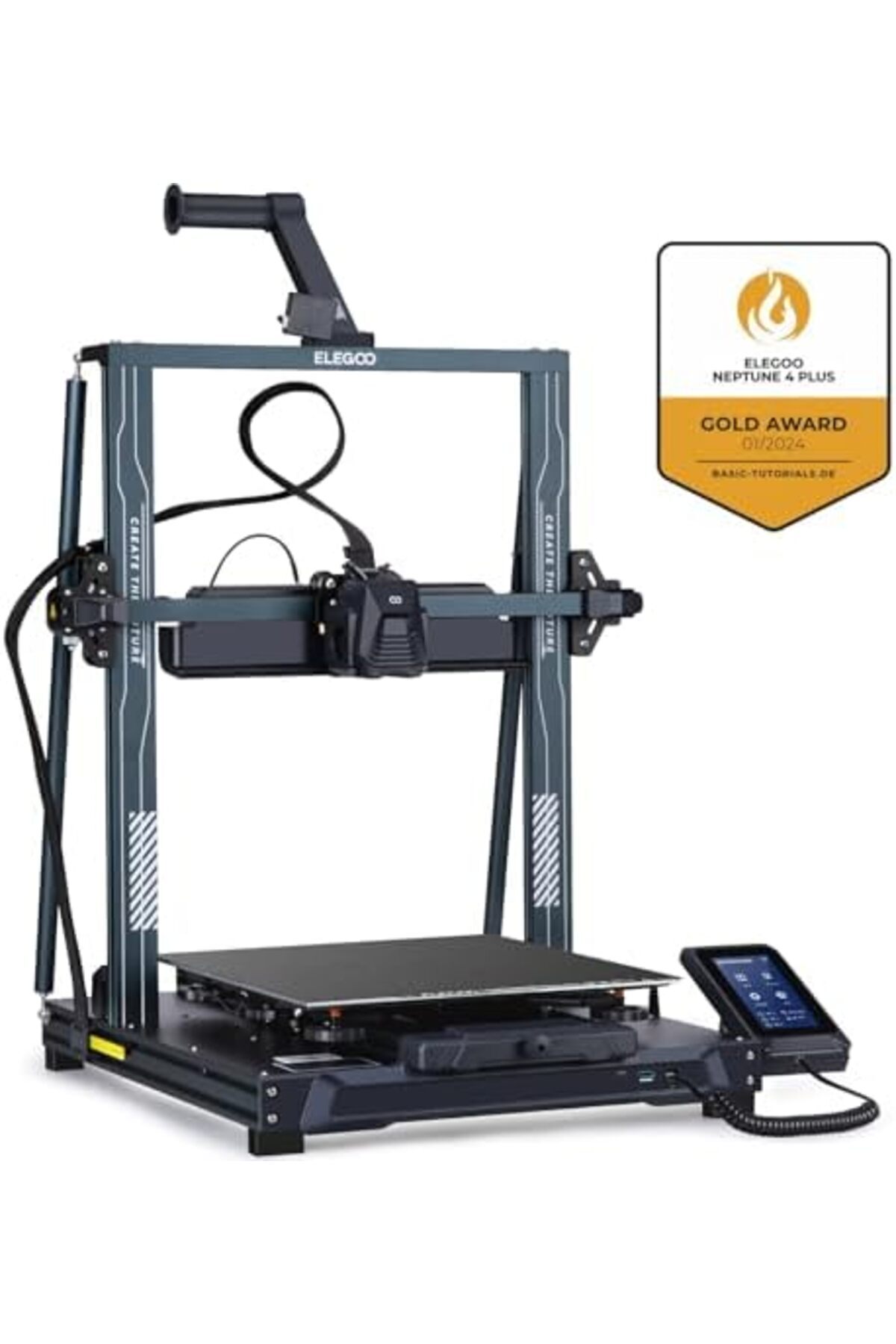 ELEGOO-Neptune 4 Plus FDM 3D Printer with Up to 500mm/s Printing Speed, 300°C High-temp Nozzle, Dua 4