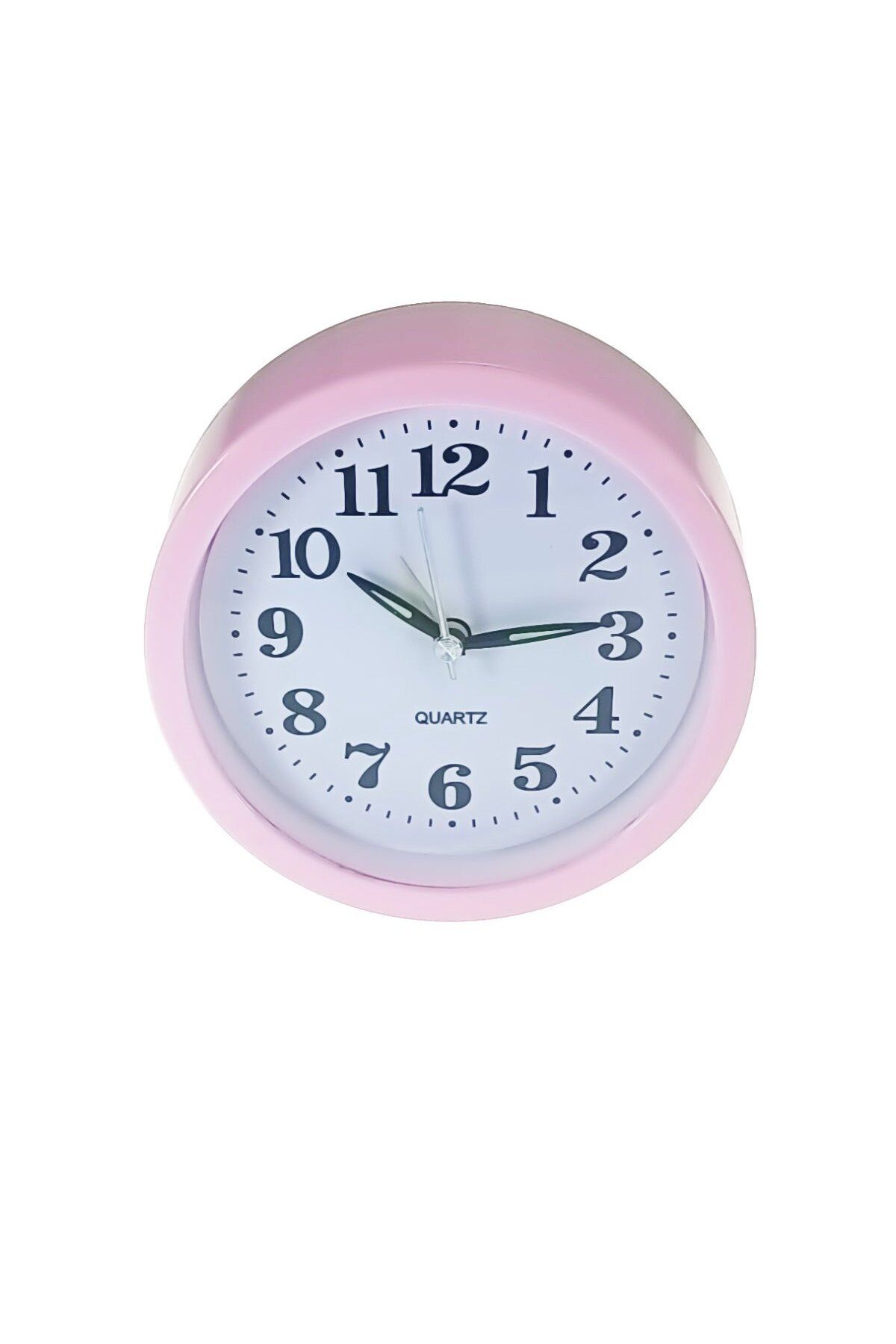 OEM-Table clock with alarm, analog display, 1 x AA battery, pink dial, 120 x 120 x 40 mm, white background 4