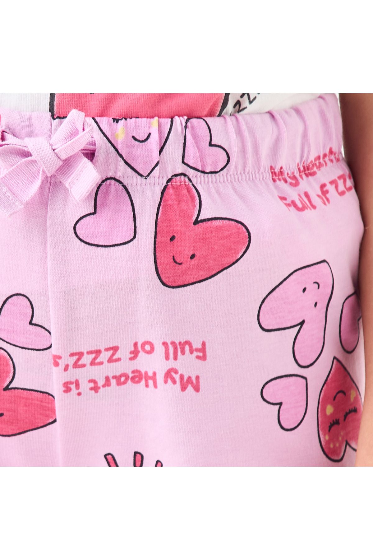 Juniors-Heart Print T-shirt And Pyjama Set 5
