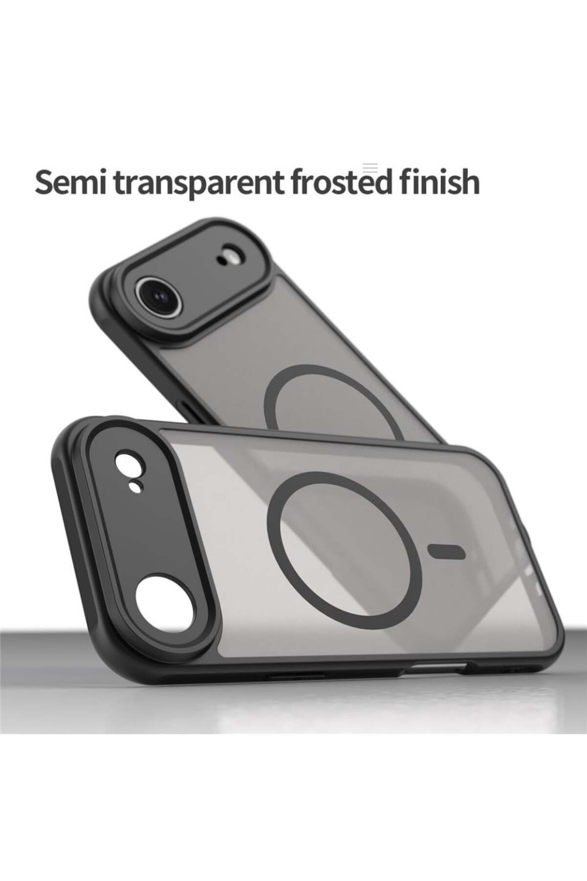 SKYDDAR INNOVATION-Husă pentru iPhone 17 Air, HaloFrost MagSafe II, rezistentă la șocuri, set cu autocolant, neagră 4
