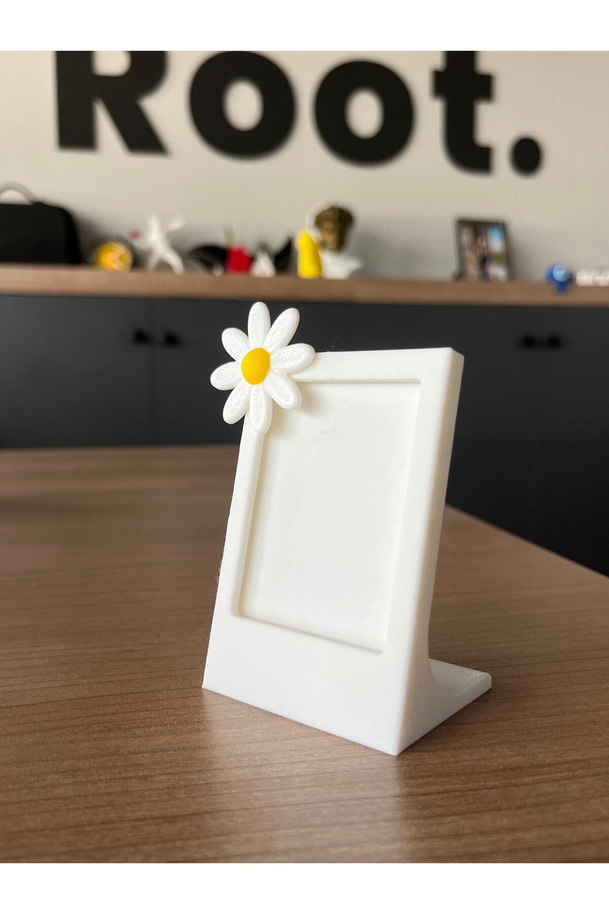 Root Made İnstax Fotoğraf Çerçevesi Papatya Detaylı Minimalist Dekoratif Çerçeve Bebek Çocuk Çerçeve fotoğrafı 2 (önizleme)