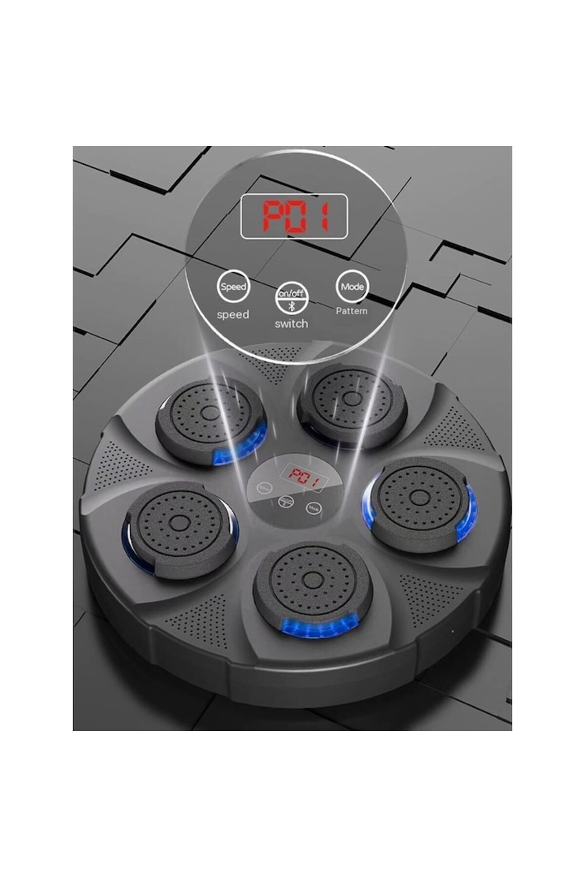 WALALLA-Smart Boxing Machine WALALLA, Wall-Mounted, Bluetooth, LED Lights, Black, Includes Gloves 3