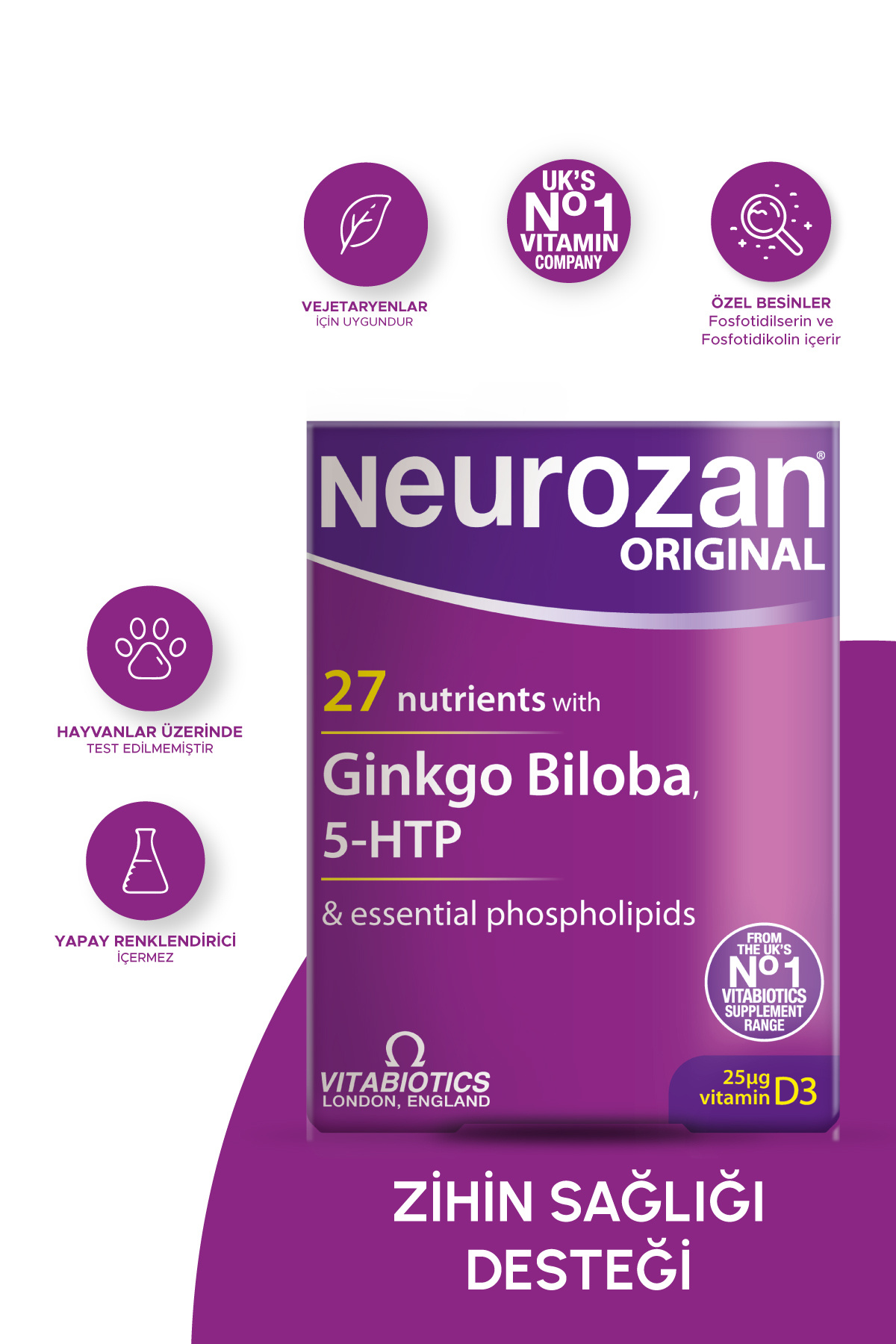 Vitabiotics Neurozan 30 Tablet Takviye Edici Gıda Fiyatı ve