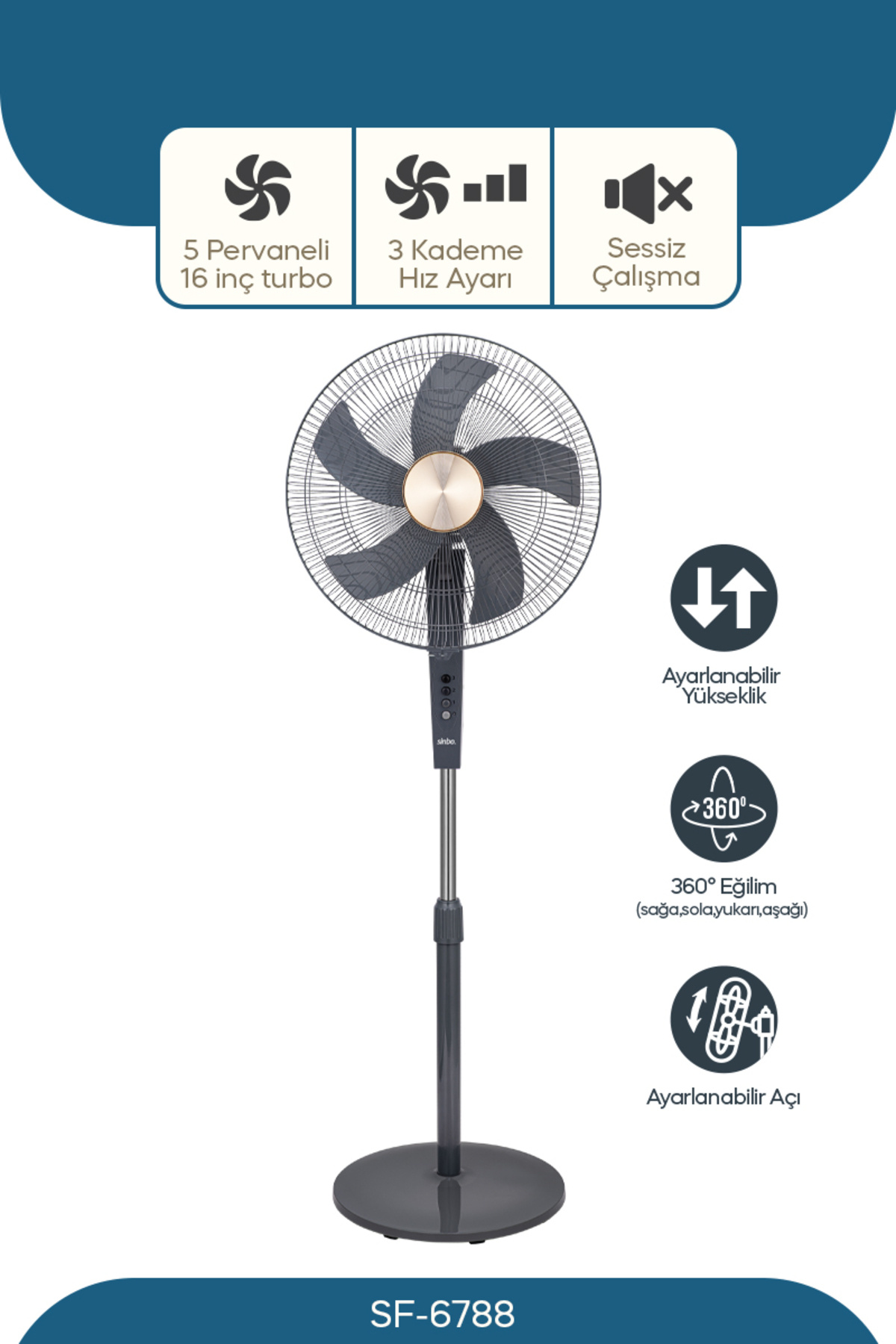 Sinbo SF-6788 AYAKLI VANTİLATÖR