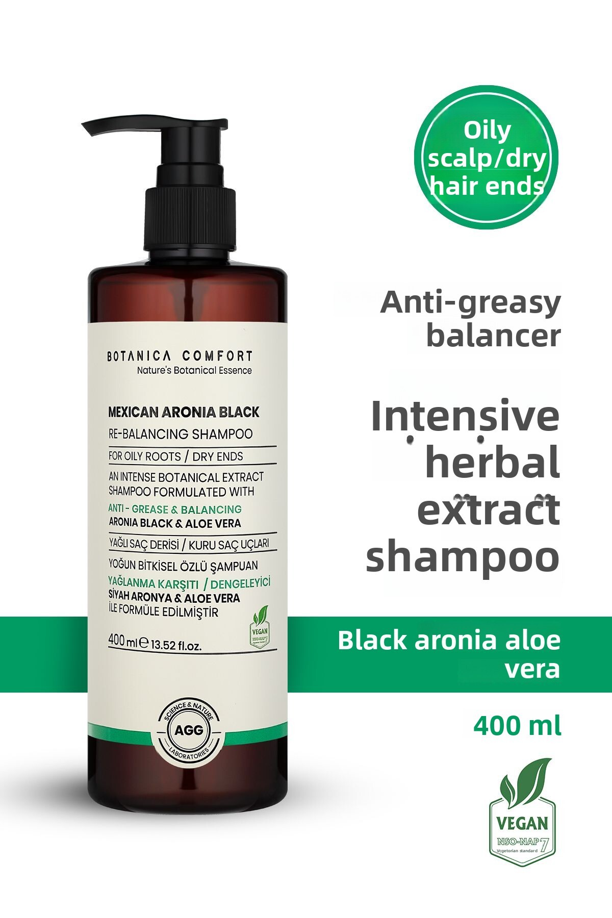 BOTANICA COMFORT Black Aleo Vera Extract - Strengthening Root Shampoo 400  ML- Trendyol