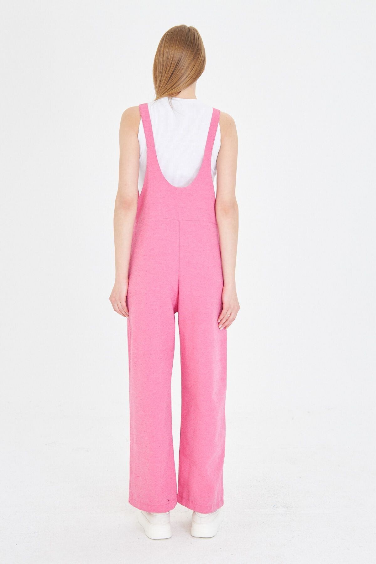 armonika-Salopetă de grădinărit cu buzunare fucsia pentru femei ARM-25Y 001043 5