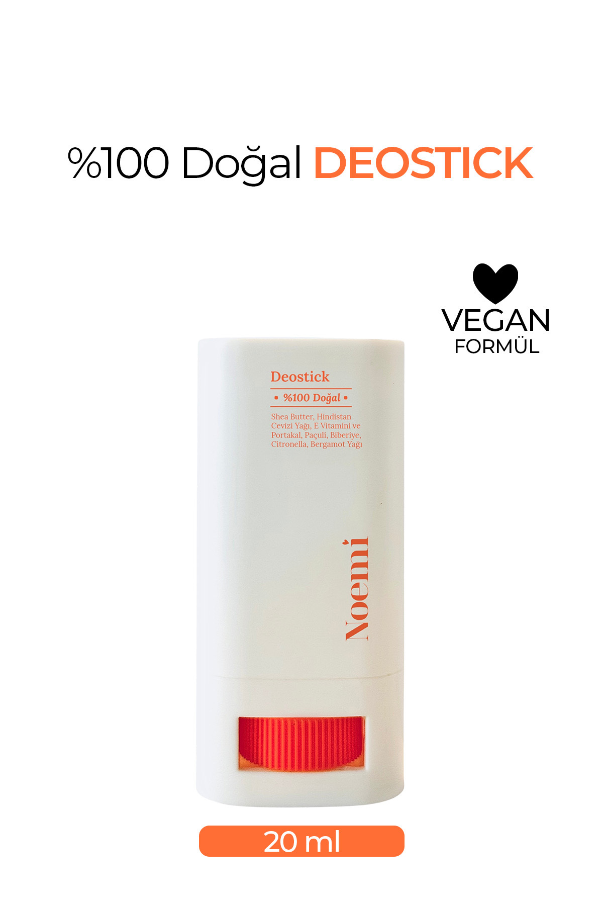 Noemi %100 Doğal Deo Stick / Roll On - Vanilya Kokulu Ve Nemlendirici Etkili - 20ml – Forest