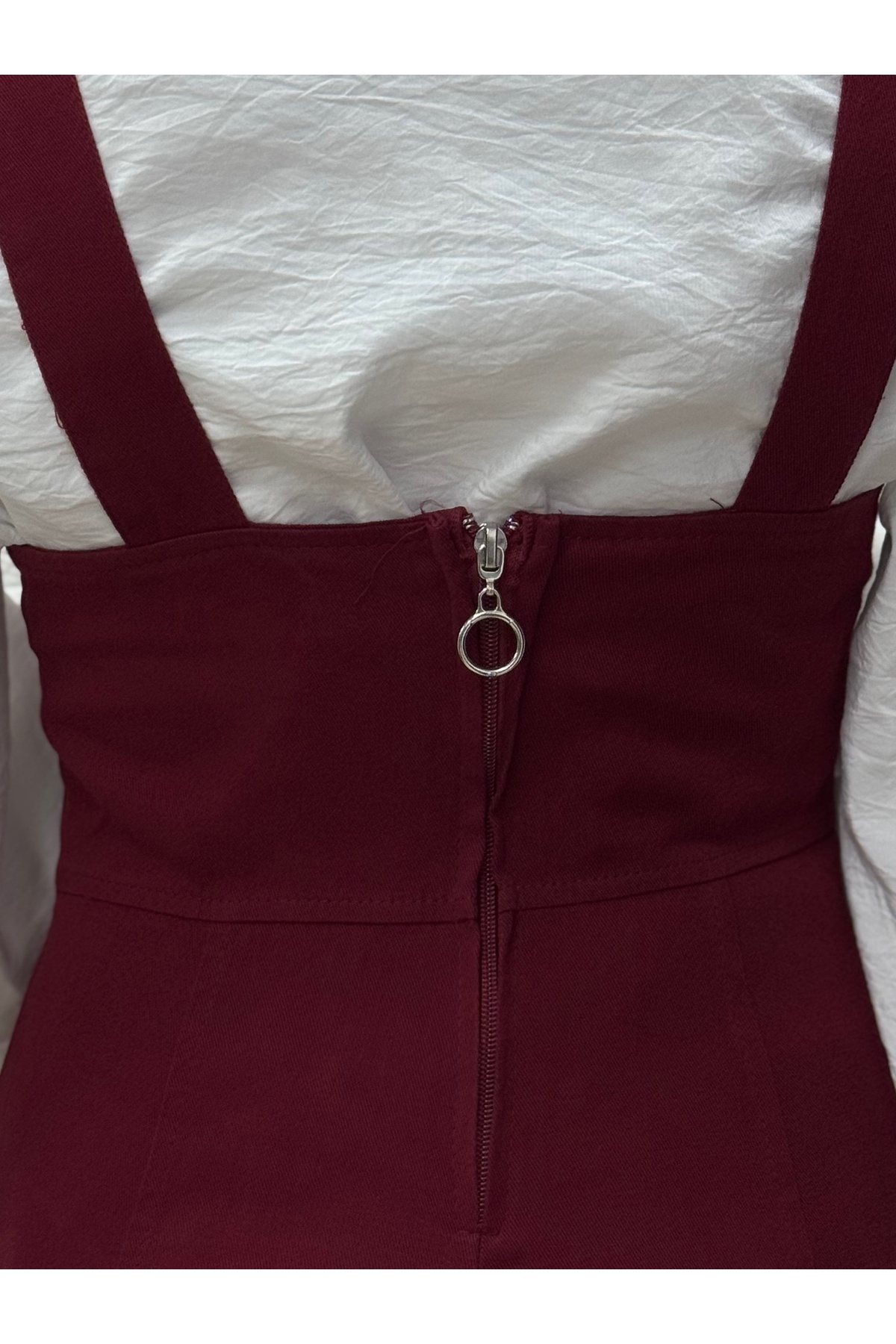 MİHRA STORE  Celia Sülfür Gabardin Jile-BN4289 Bordo - Görsel 4