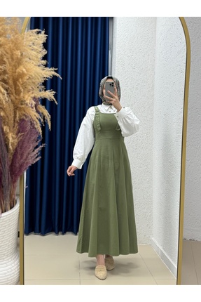 MİHRA STORE Celia Sülfür Gabardin Jile-BN4289 Yeşil