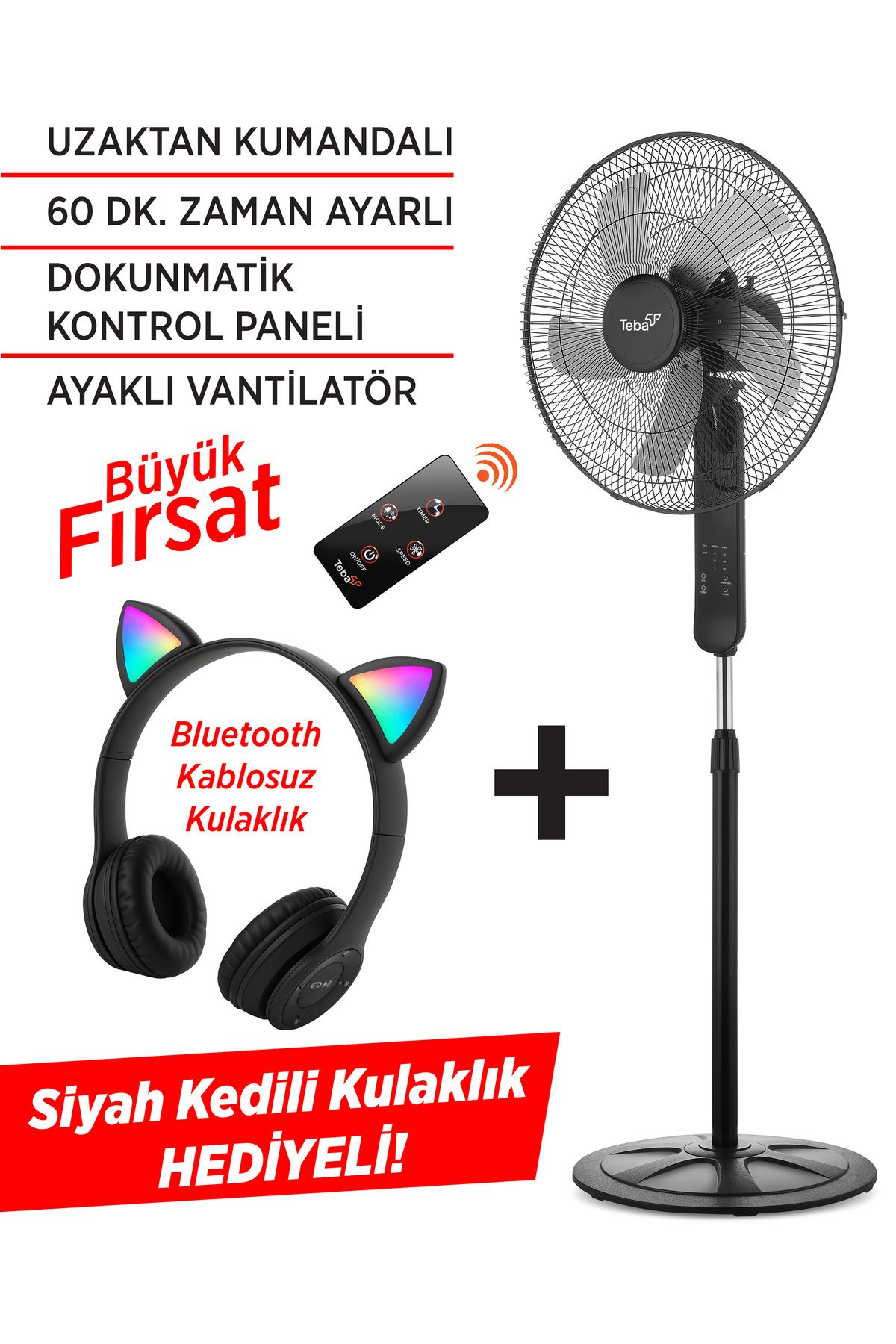 Teba Zaman ayarlı Uzaktan Kumandalı Dokunmatik ekran üstelik HEDİYELİ