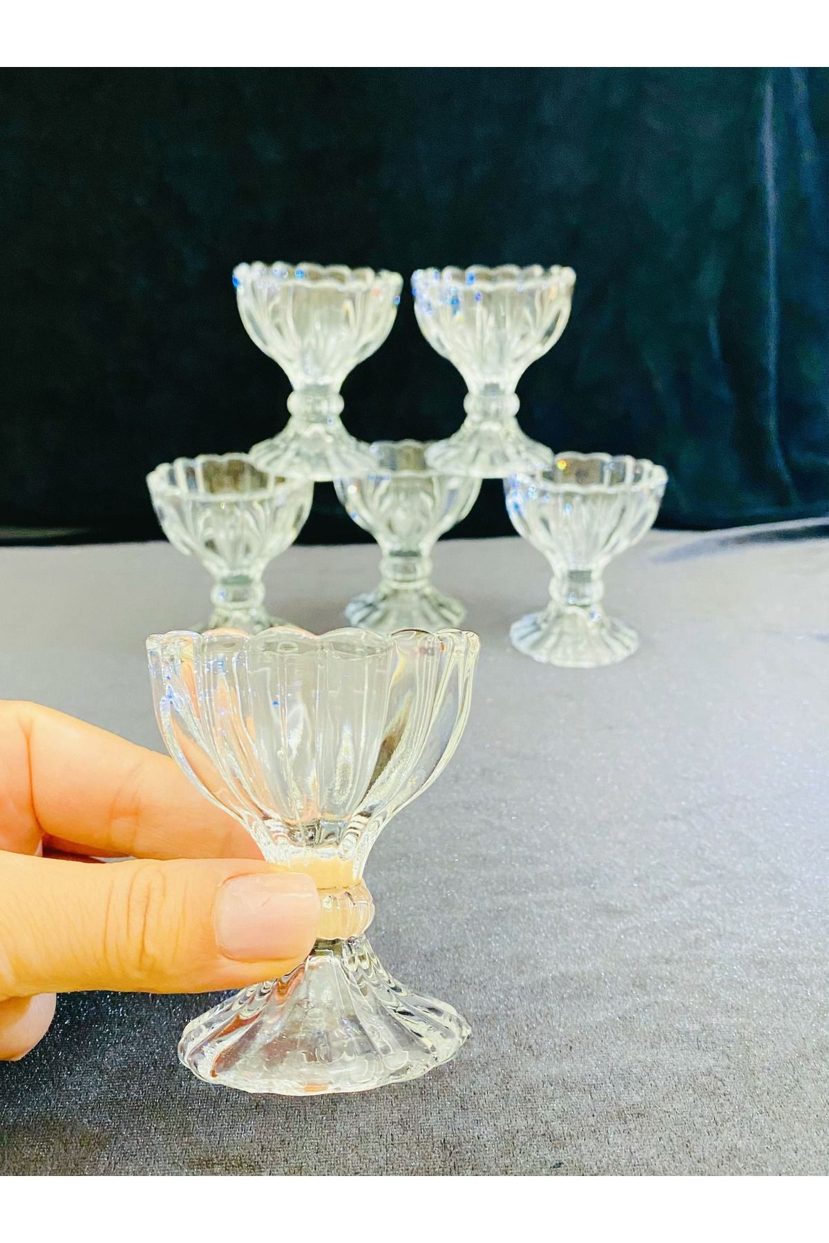Laurin Crystal 6'lı Ayaklı Lüx Mini Lokumluk