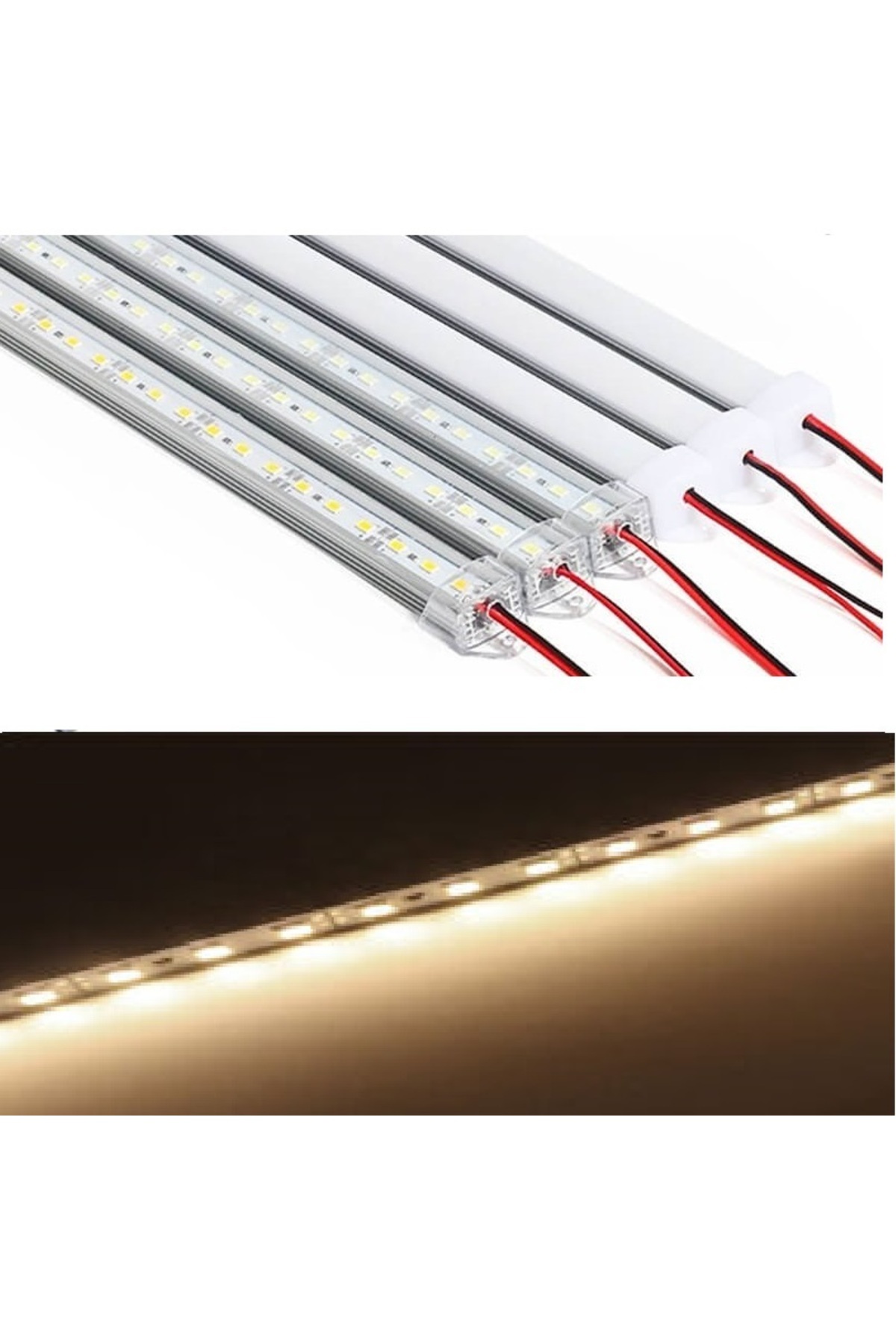 LEDX Digielektro Günışığı Barled Çubuk Led 18 Ledli 5730 Kasalı Şeffaf Kapak 25 Cm 12volt