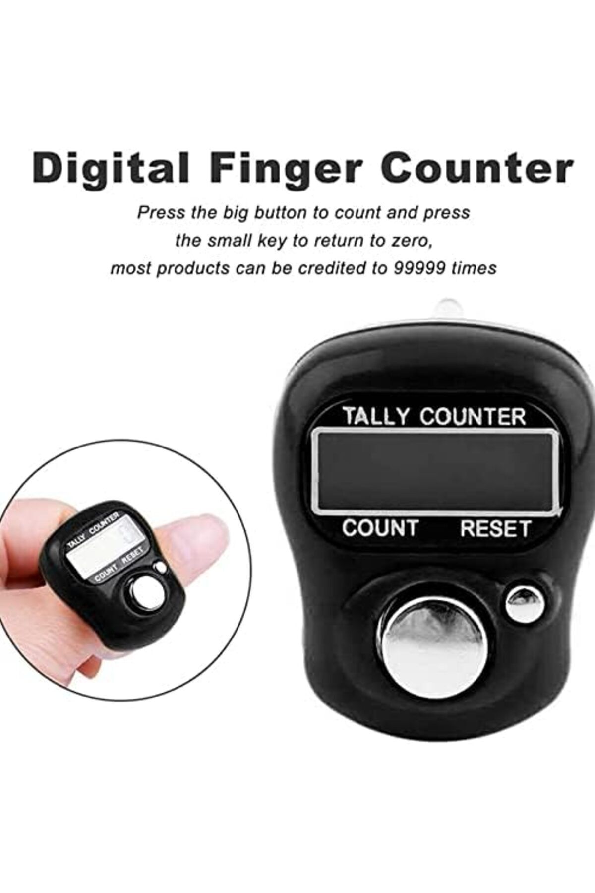 Generic-Electronic Finger Counter, Resettable 5 Digit LCD Electronic Digital Display Finger Hand Tally Count 6