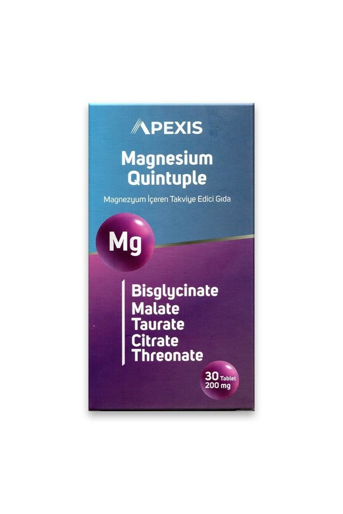 Apexis APEXİS MAGNESİUM QUİNTUPLE 200 MG 30 TB - Fiyatı, Yorumları