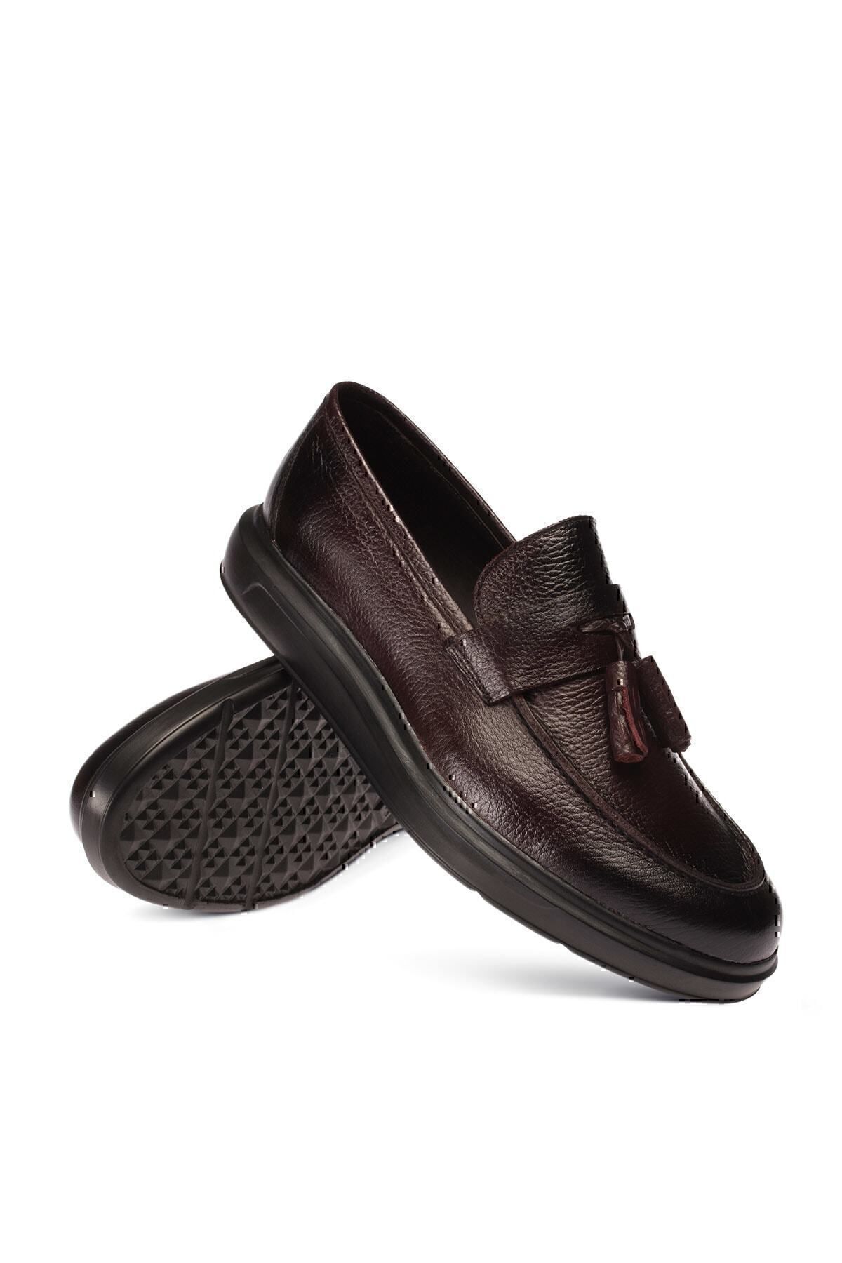 Deery Bordo Erkek Loafer Ayakkabı 01587MSYHP04 görsel 3