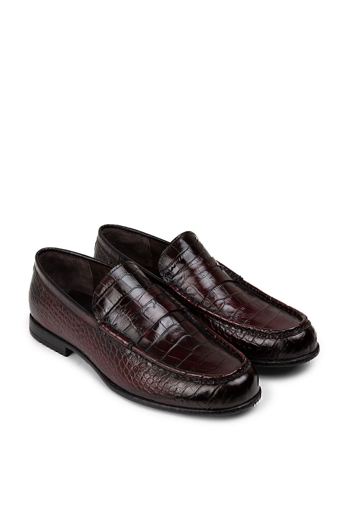 Deery-Ανδρικά Loafers Claret Red από γνήσιο δέρμα 4