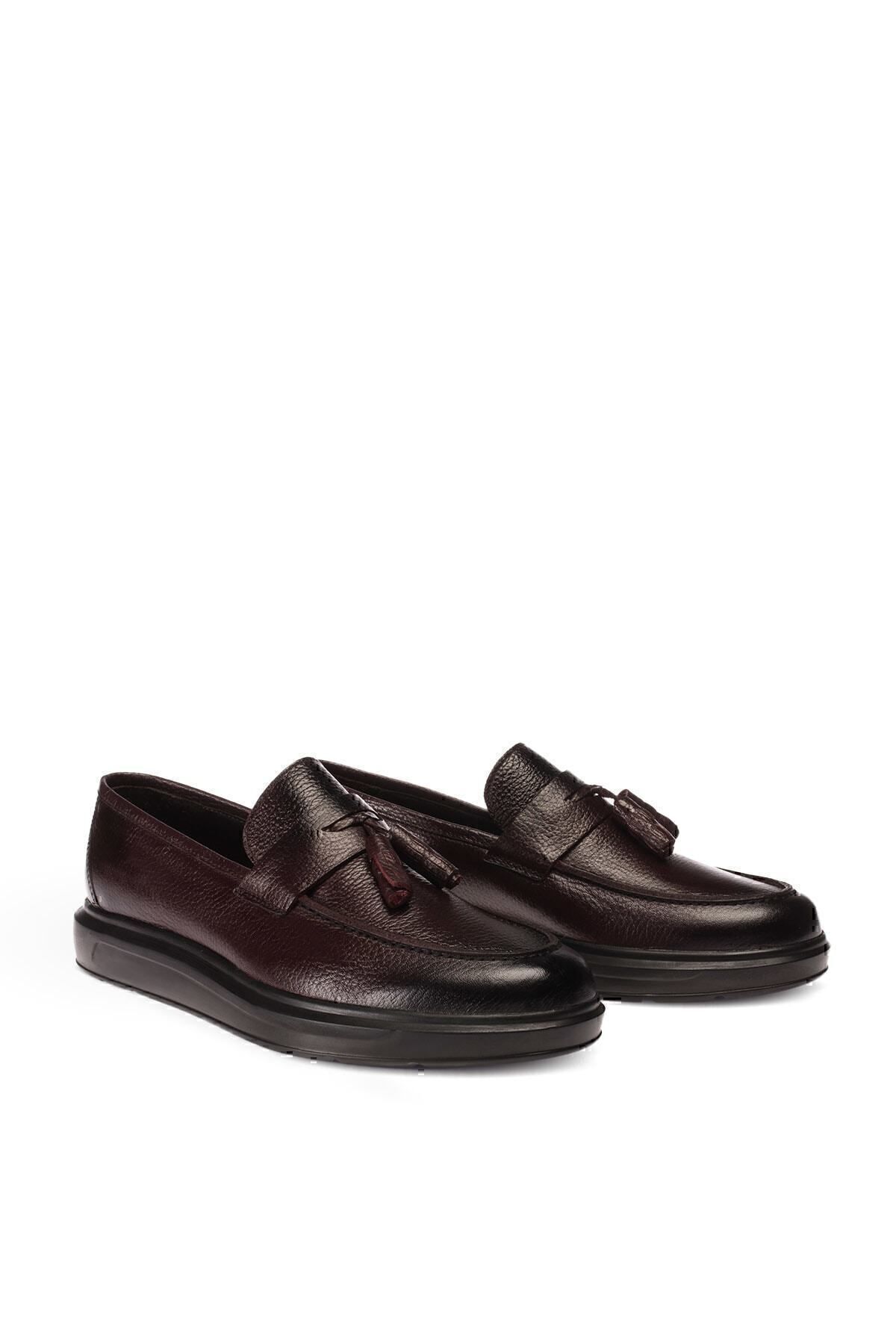 Deery Bordo Erkek Loafer Ayakkabı 01587MSYHP04 görsel 2