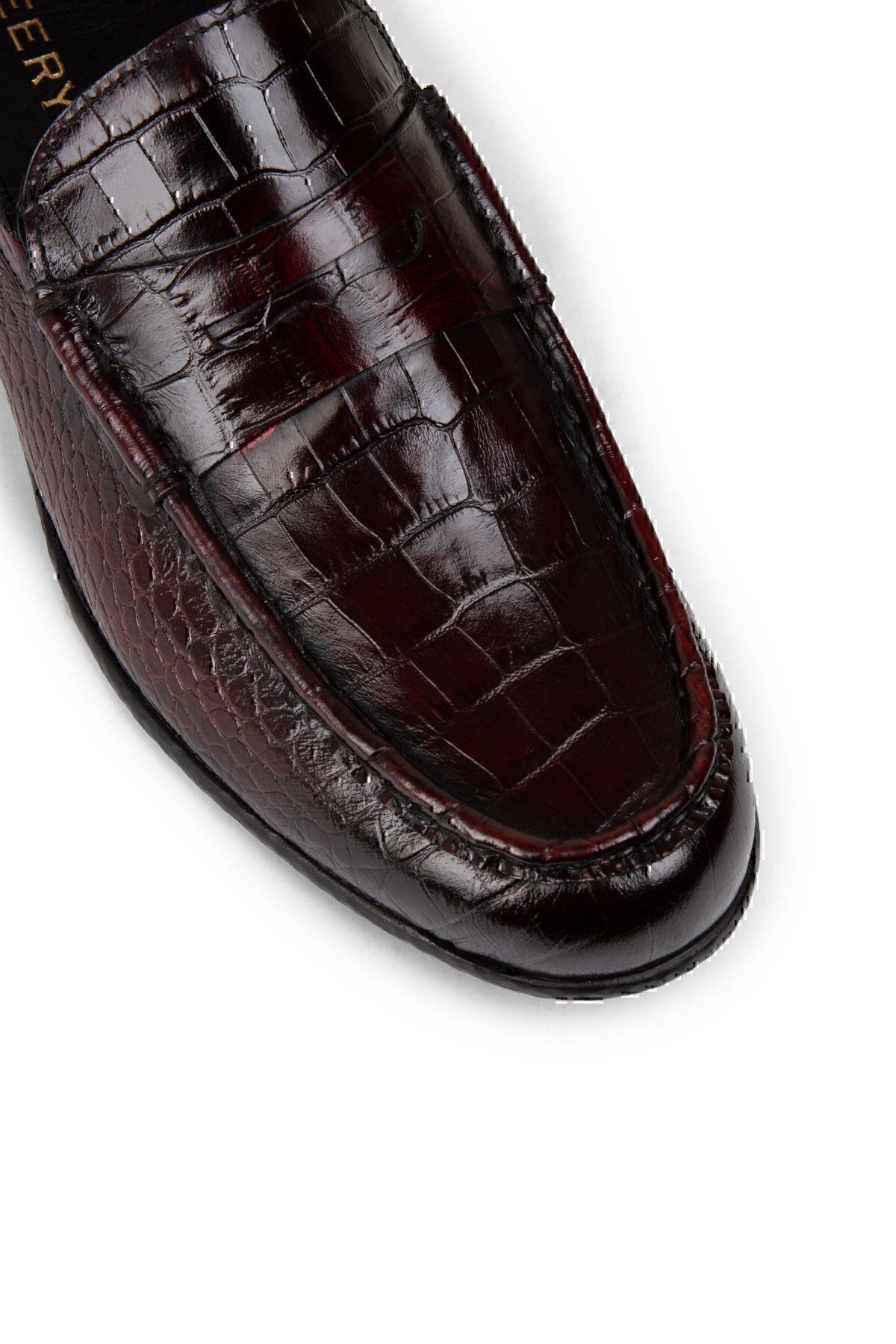 Deery-Ανδρικά Loafers Claret Red από γνήσιο δέρμα 6