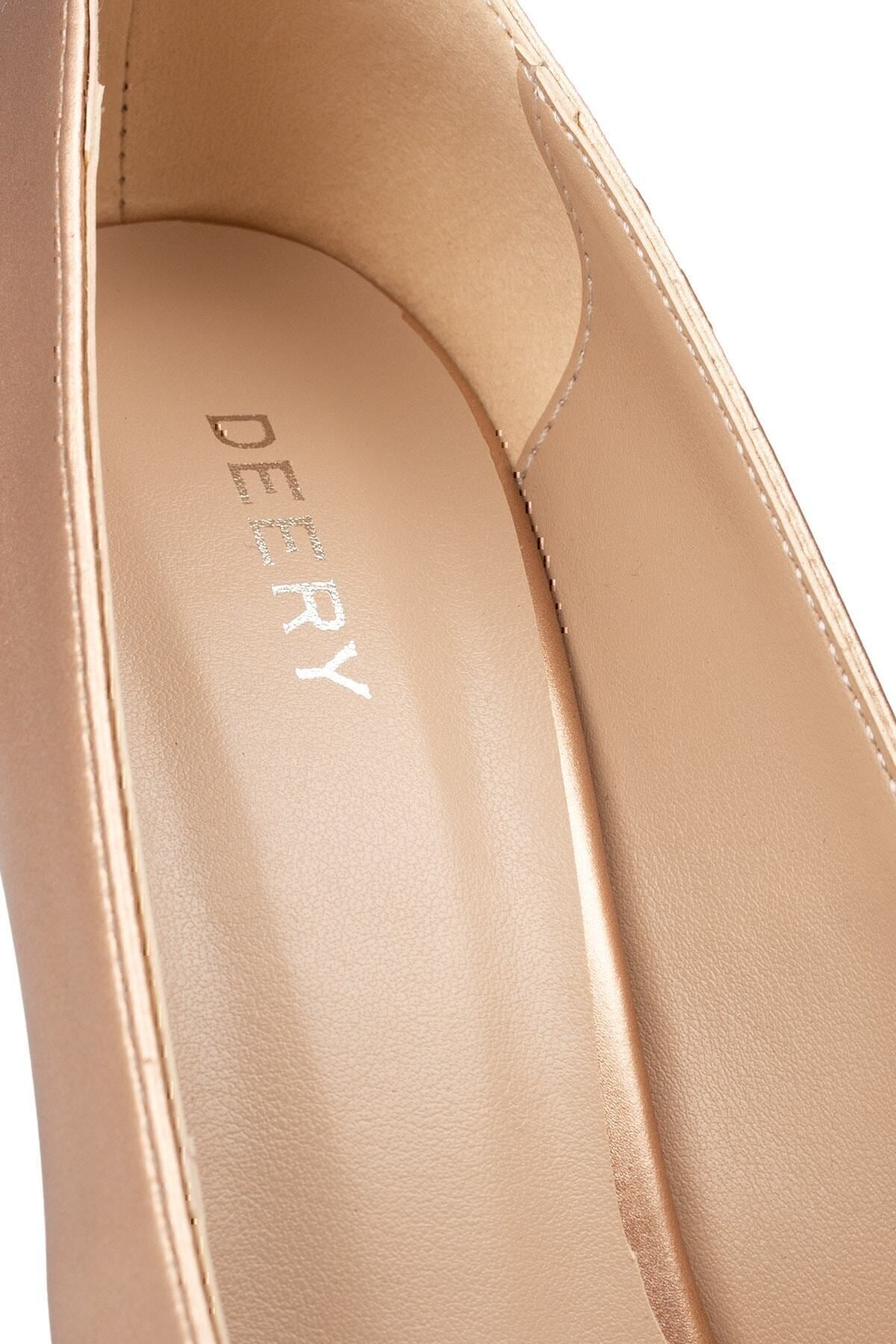 Deery-Pantofi clasici cu toc de damă aurii 02029ZALTM01 6