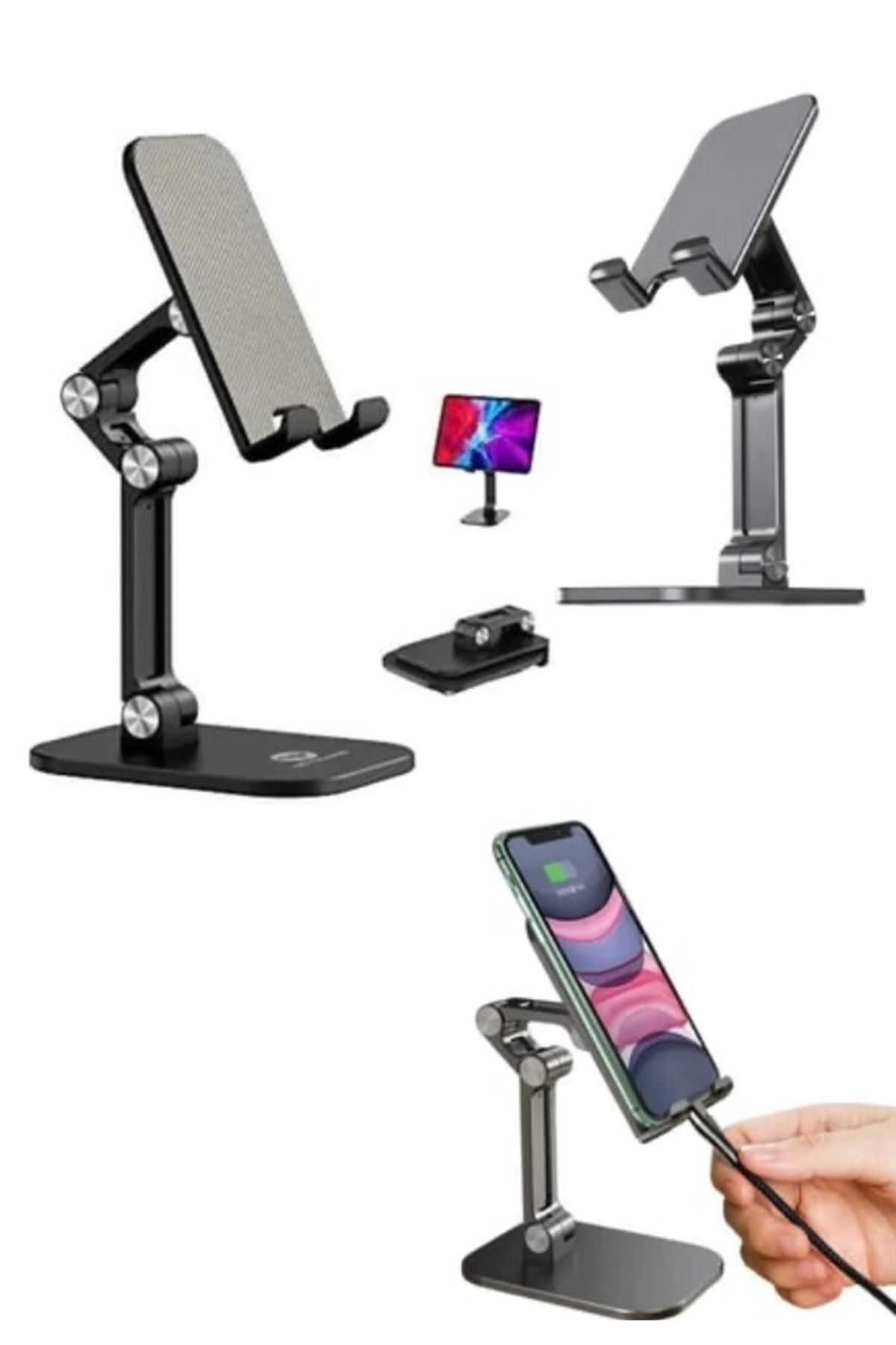 btmhome Katlanabilir Dönebilir Taşınabilir Masaüstü Telefon ve Tablet Tutucu