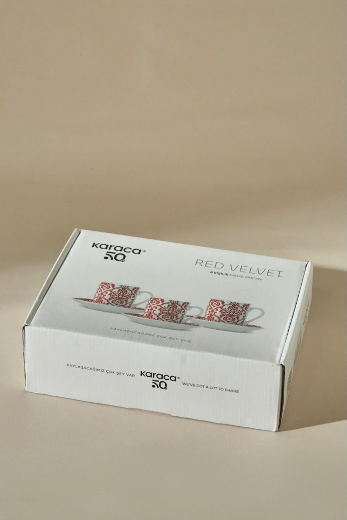 Karaca-Red Velvet 6-Person Coffee Cup 90 ml 6